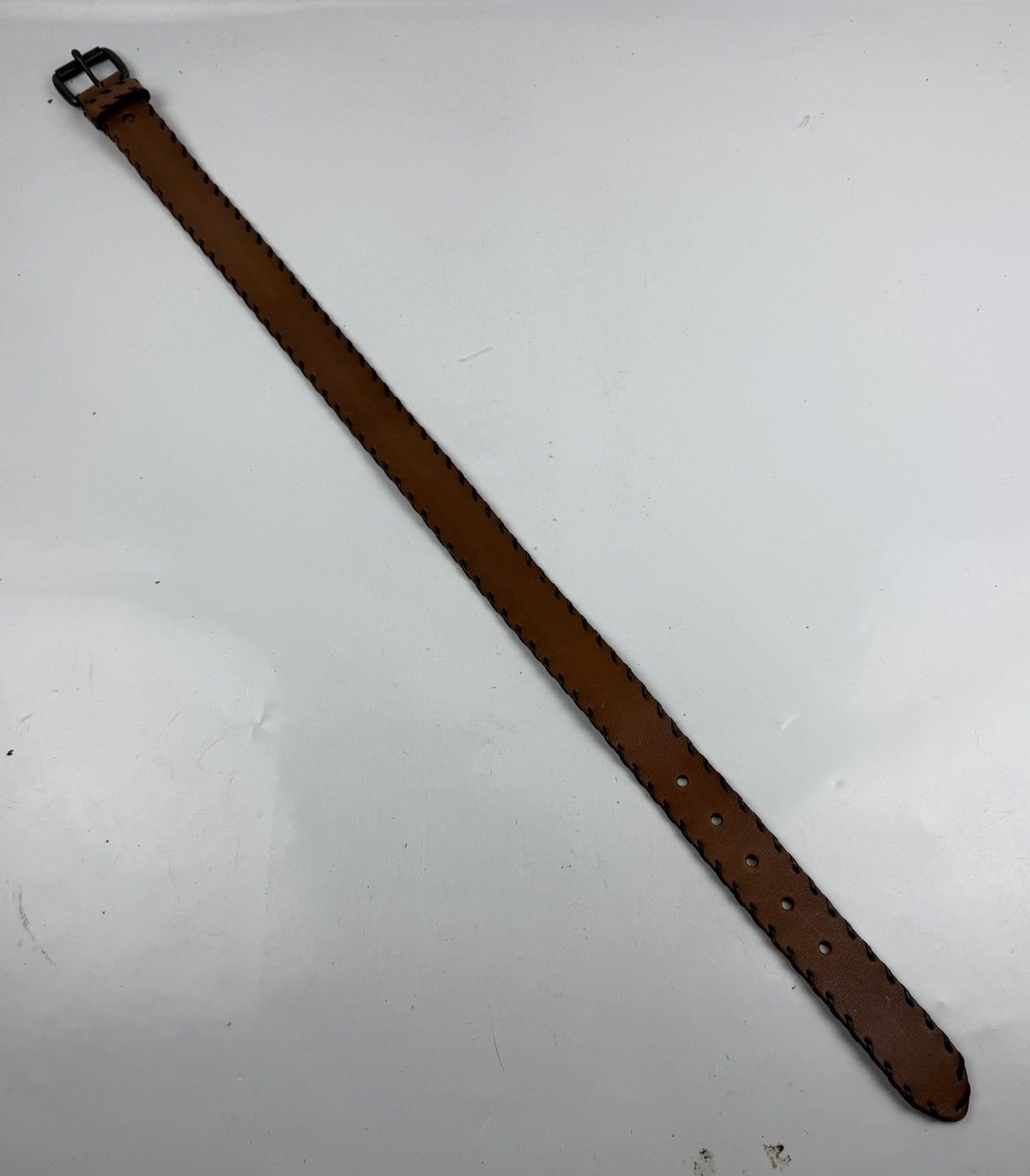 Japanese Brand rare design genuine leather belt tc50 Size 32 - 2 Thumbnail