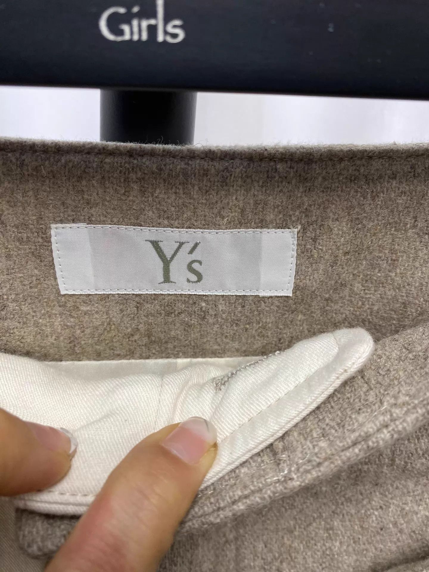 Yohji Yamamoto Y's Yohji Yamamoto Color Blocked Belted Wool-Cotton Skirt Size 26" / US 2 / IT 38 - 7 Thumbnail