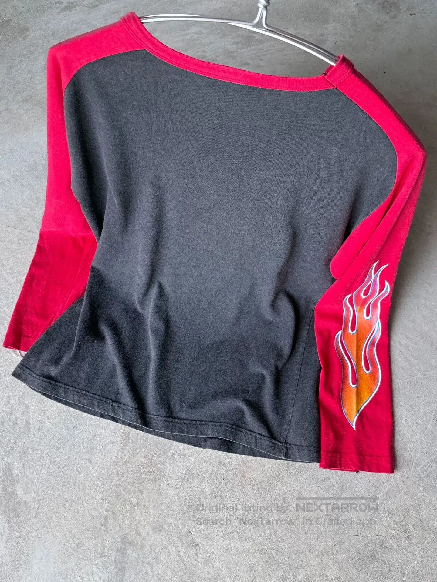 Vintage Vintage 90s Devil Flame Long Sleeve Tee. Size US M / EU 48-50 / 2 - 8 Thumbnail