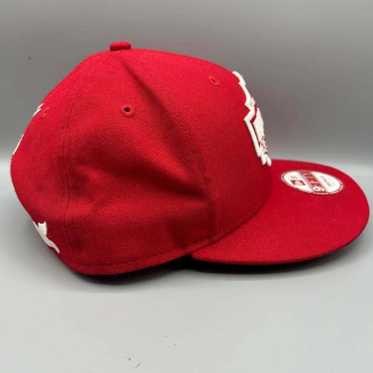 New Era Holy Smoke BBQ Hat Men Red Embroidered Snap Back Cap Wool Size ONE SIZE - 4 Thumbnail