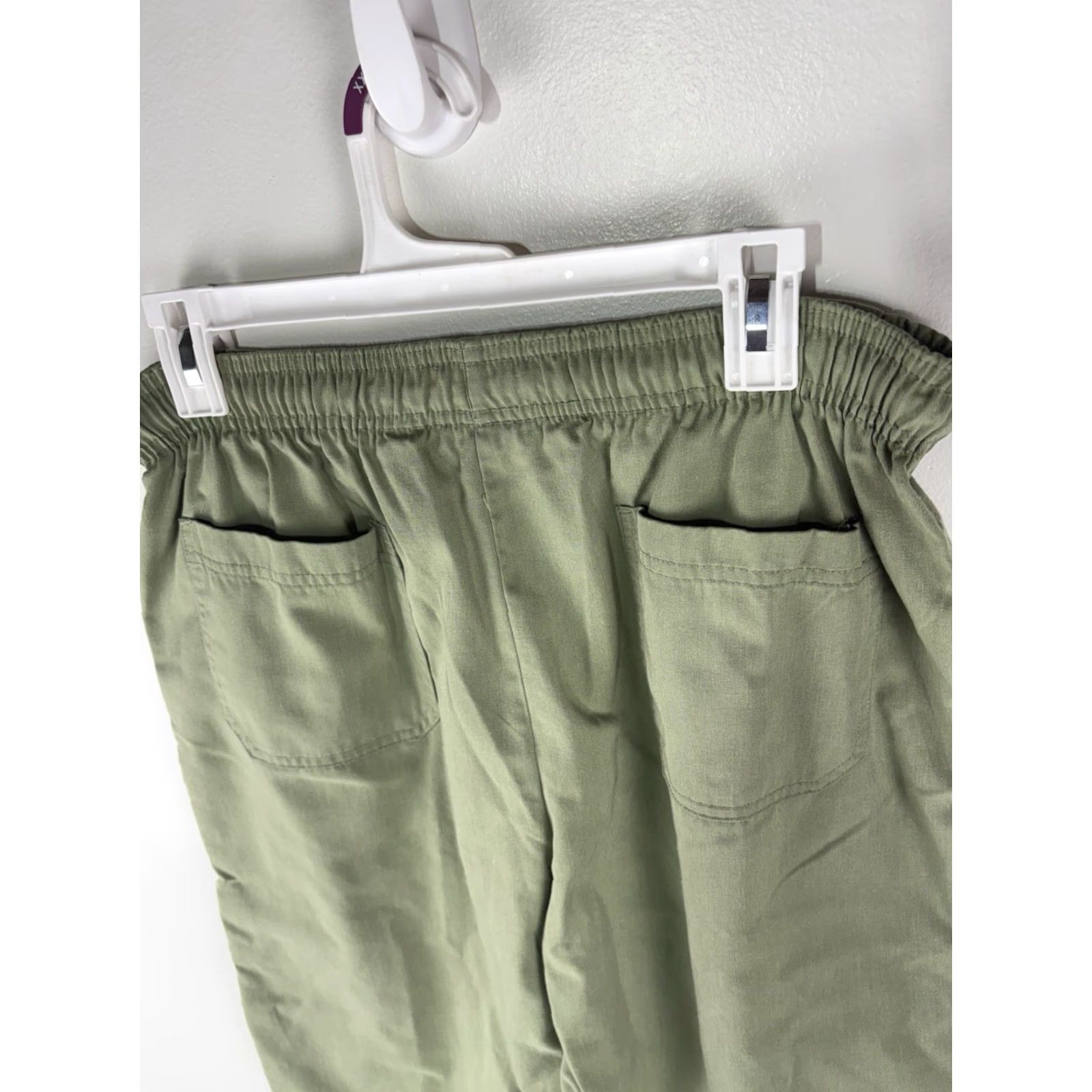 Vintage Fashion Classics Petite Sage Pull On Wide Leg Capri Pants Womens Size PM Size 32" / US 10 / IT 46 - 5 Thumbnail