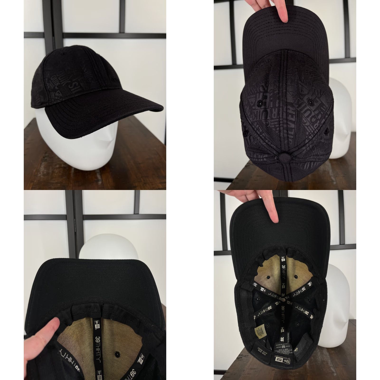 Quiksilver VINTAGE Quiksilver Hat Cap Snap Back Adult One Size Black New Era 39thirty Skate Surf 90s Mens Size ONE SIZE - 8 Thumbnail