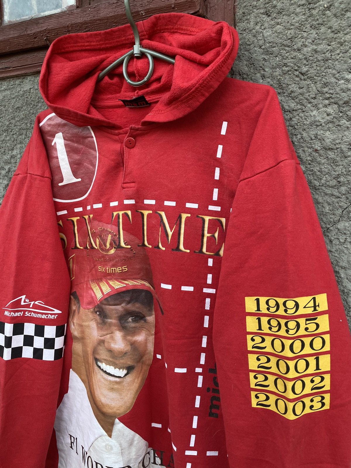 Formula 1 Vintage boxy fit baggy hoodie formula 1 Michael Schumacher Size US M / EU 48-50 / 2 - 2 Thumbnail
