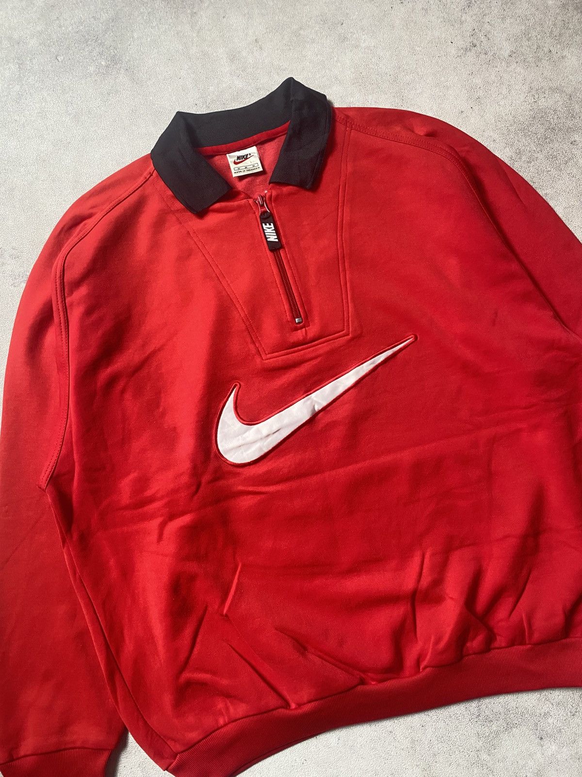 Nike 90s NIKE BIG SWOOSH HALF-ZIP SWEATSHIRT Size US M / EU 48-50 / 2 - 3 Thumbnail