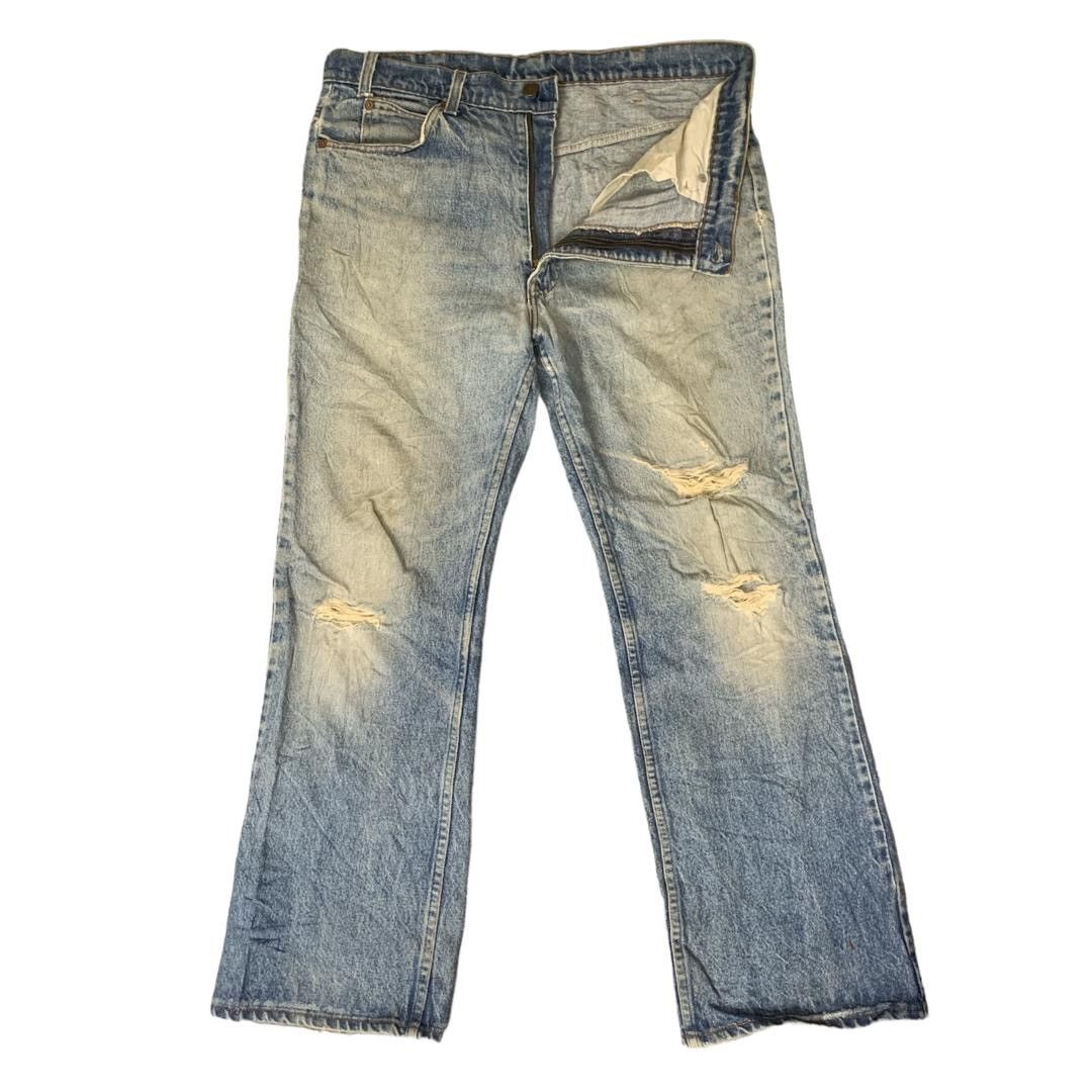 Levi's Vintage Clothing Vintage Levi’s Orange Tab Distressed Bootcut Denim Size 35" - 1 Thumbnail