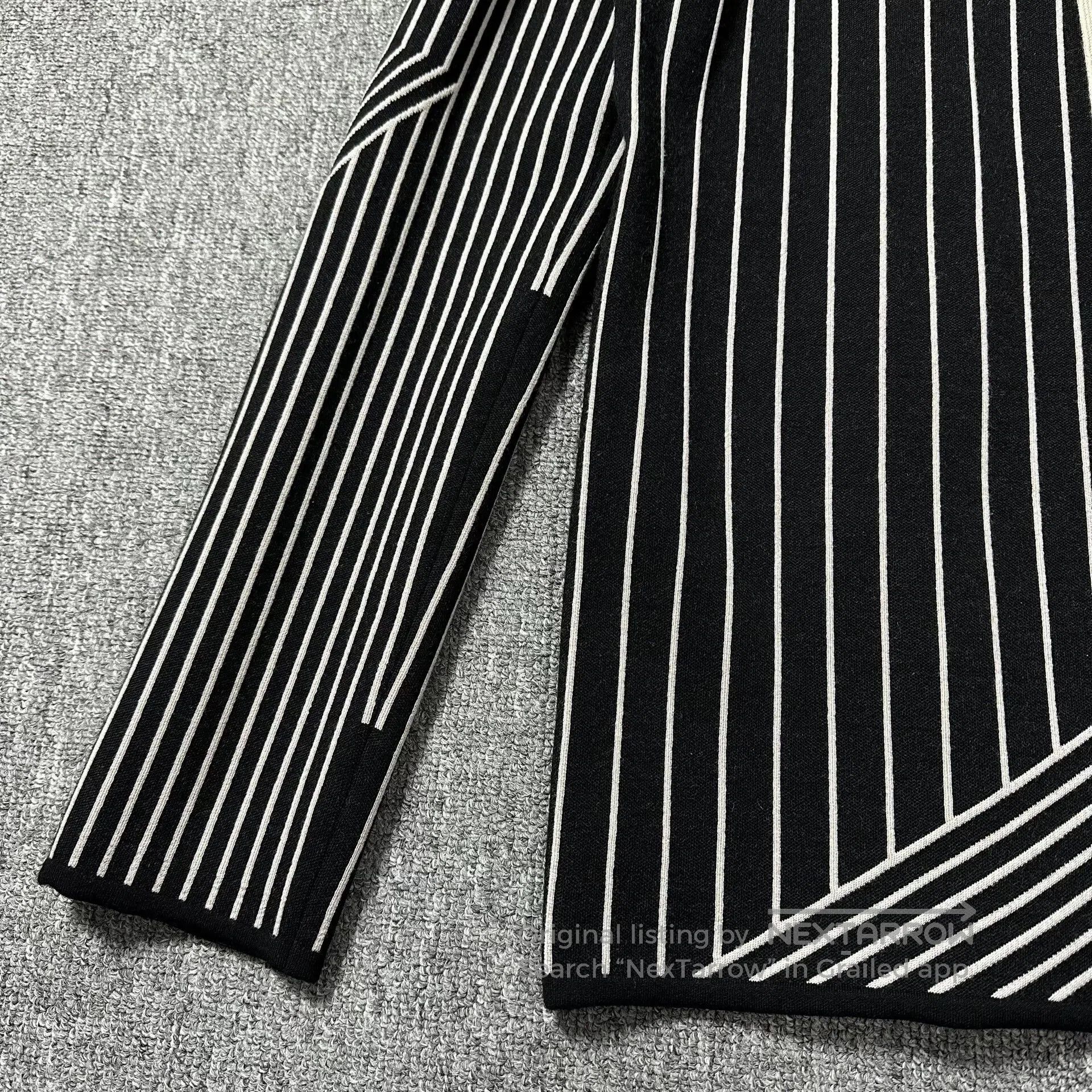Rick Owens striped knit hooded cardigan and pants set. Size US M / EU 48-50 / 2 - 2 Thumbnail
