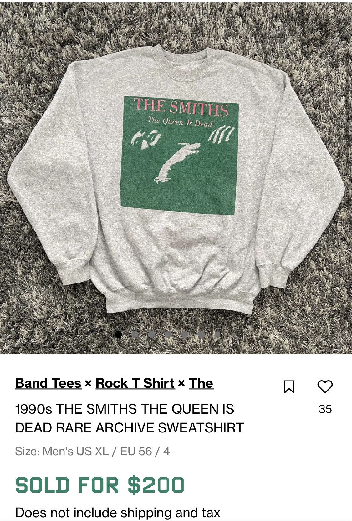 Vintage 1990s THE SMITHS THE QUEEN IS DEAD RARE ARCHIVE SWEATSHIRT Size US S / EU 44-46 / 1 - 6 Thumbnail