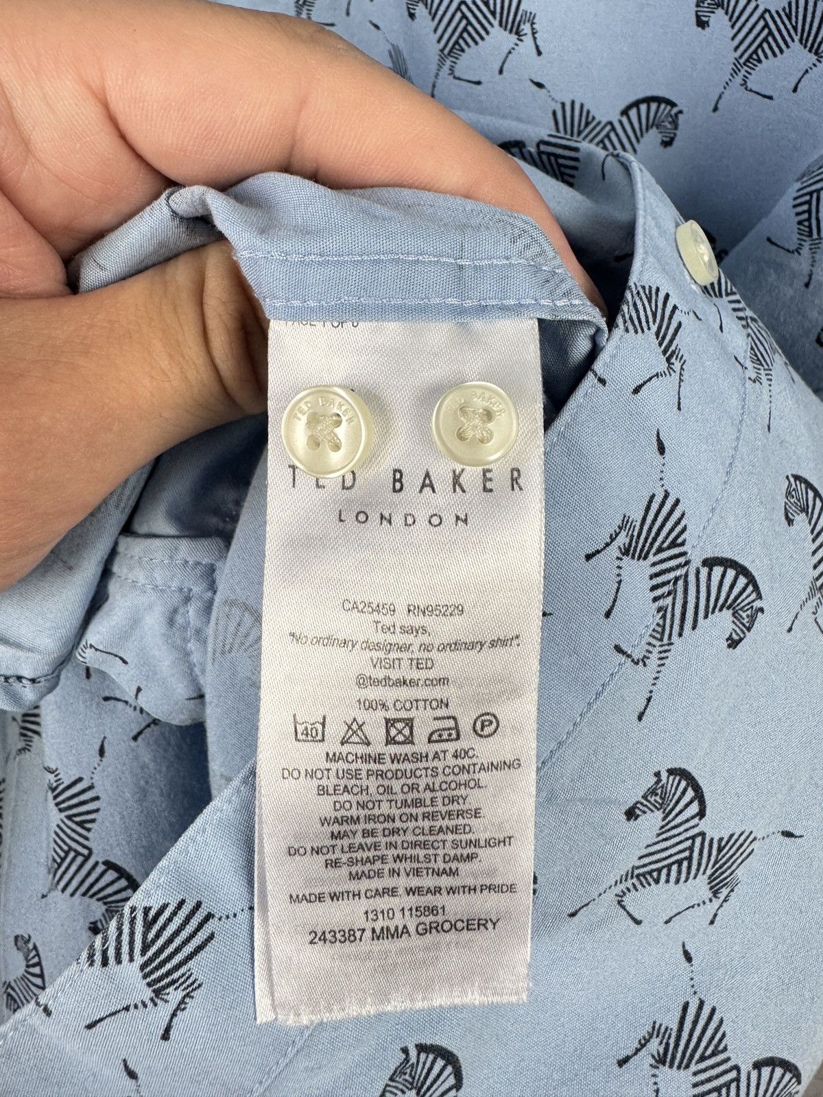 Ted Baker Men’s Ted Baker London Short Sleeve Button-Up Shirt Size 5 Size US XL / EU 56 / 4 - 5 Thumbnail