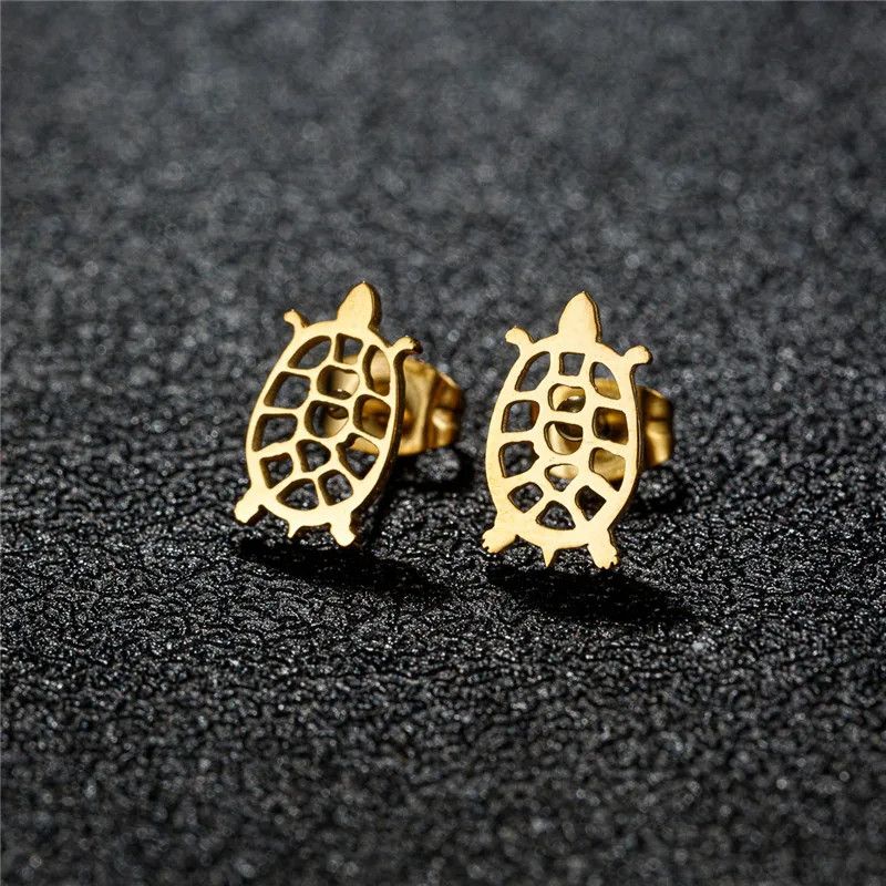 Jewelry Sea Turtle Mini Stud Earrings Charm Earring Gift Size ONE SIZE - 1 Thumbnail