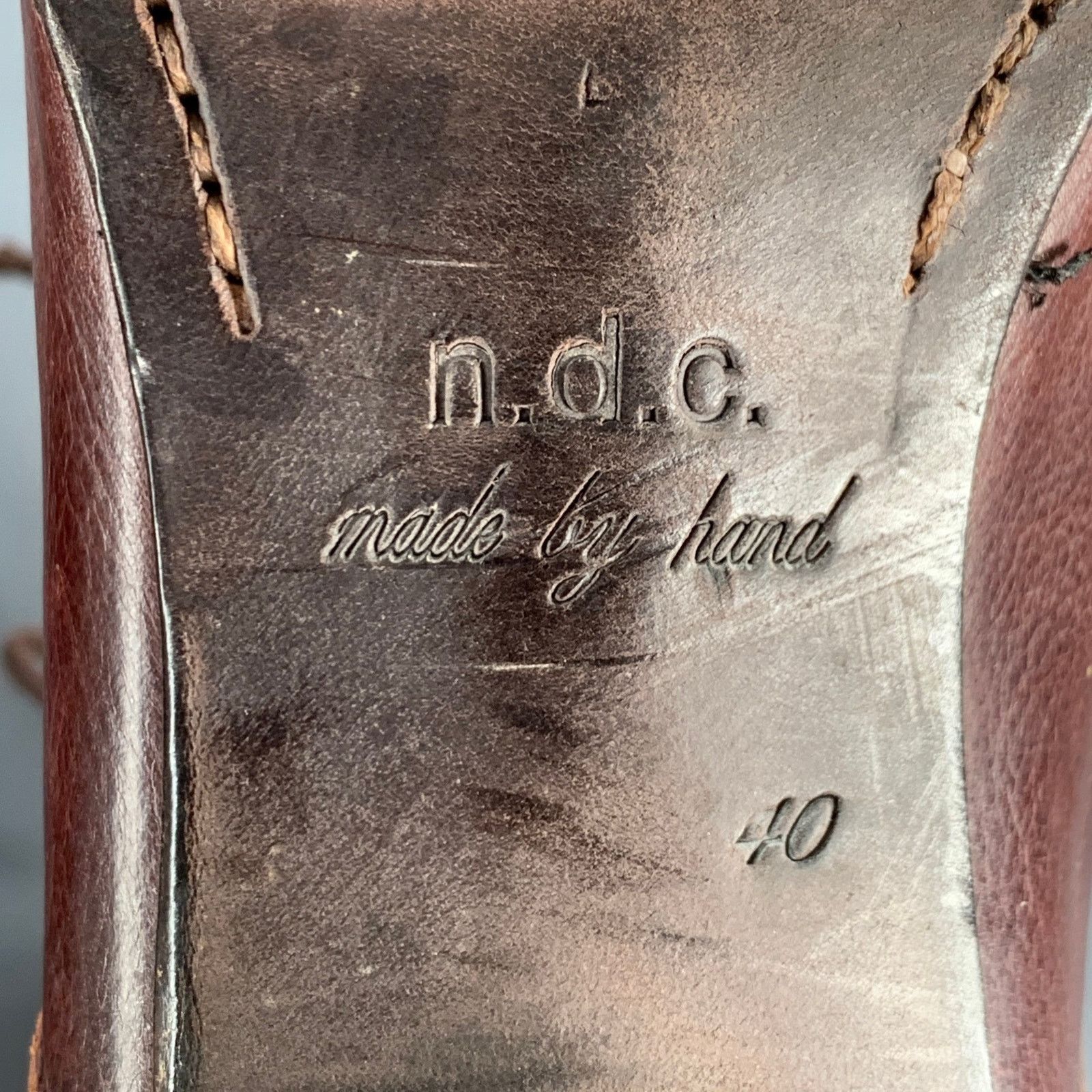n.d.c. made by hand N.D.C. Size 10 Brown Leather Lace-Up Boots Size US 10 / IT 40 - 7 Thumbnail