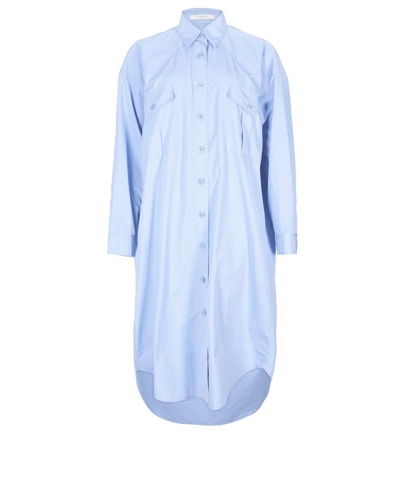 Givenchy o1y0925 Shirt Midi Dress in Sky Blue Size XS / US 0-2 / IT 36-38 - 1 Thumbnail