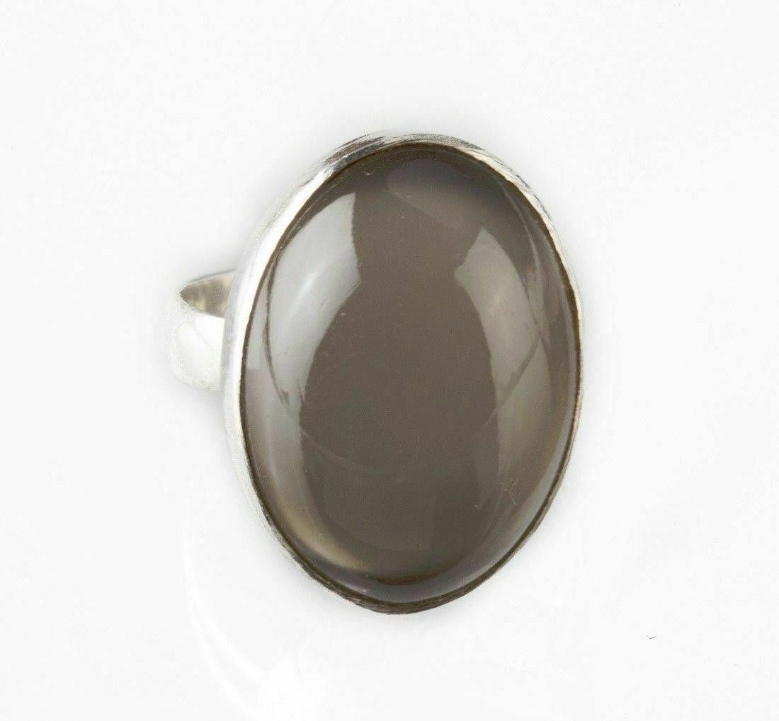 Gray Moonstone Cabochon Ring