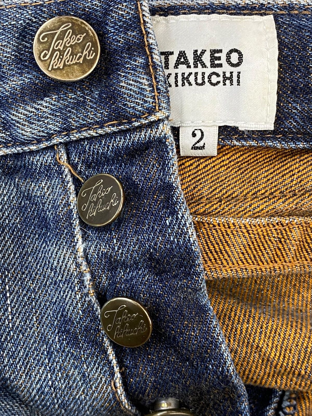 Takeo Kikuchi Takeo Kikuchi Whiskered Light Wash Whiskered Style Jeans Size US 30 / EU 46 - 10 Thumbnail