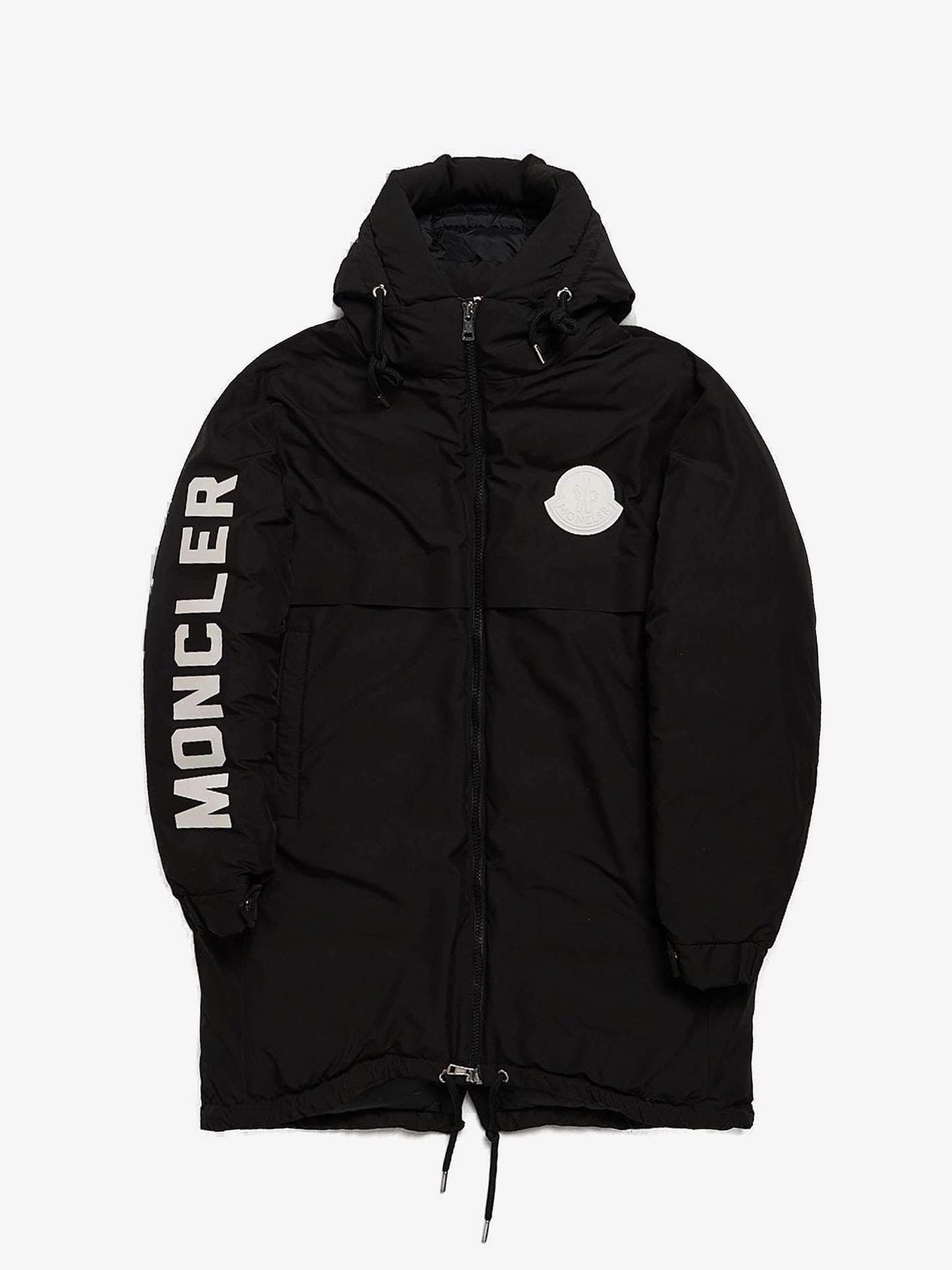 Moncler Black Sleeve Logo Printed Polyester Downjacket Size US L / EU 52-54 / 3 - 1 Thumbnail