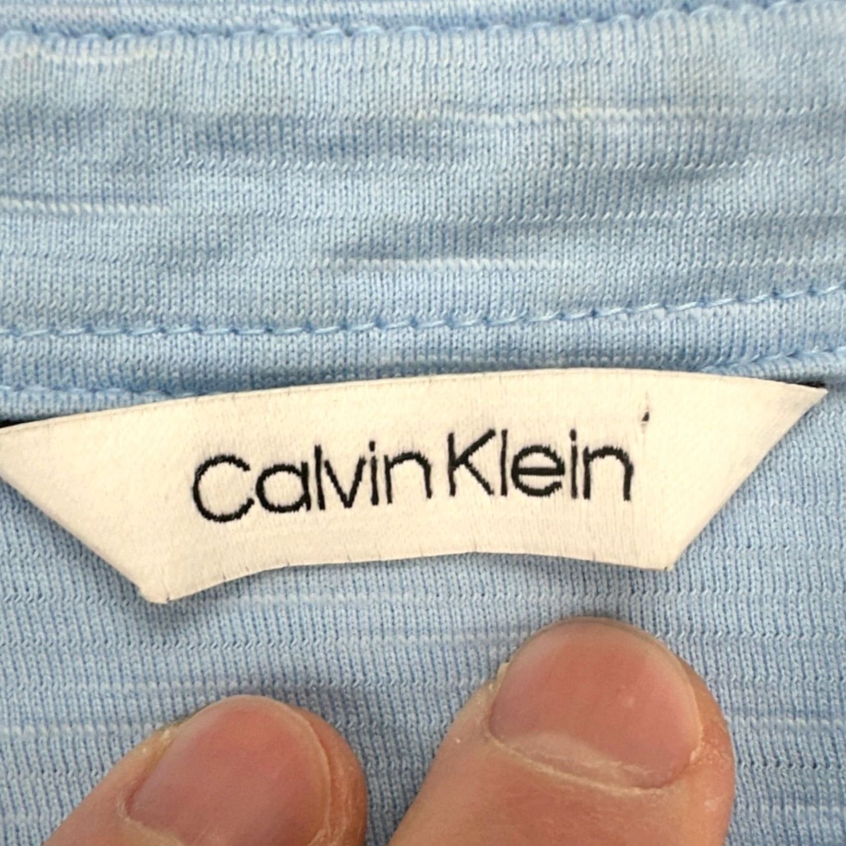 Calvin Klein Calvin Klein Mens Polo Shirt Large Blue Black Short Sleeve Rugby Casual Comfort Size US L / EU 52-54 / 3 - 3 Thumbnail
