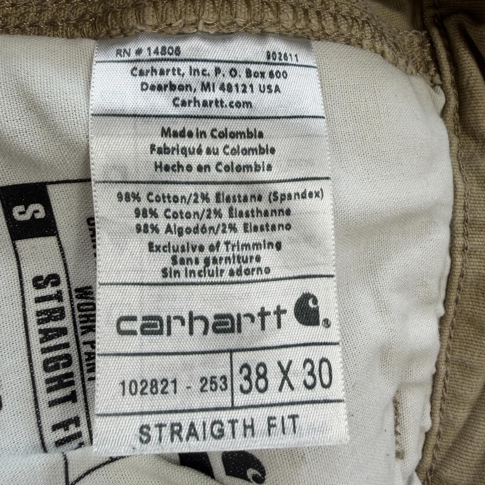 Carhartt Carhartt Straight Fit Work Pants Tan Distressed Paint 38x30 Size US 38 / EU 54 - 6 Thumbnail