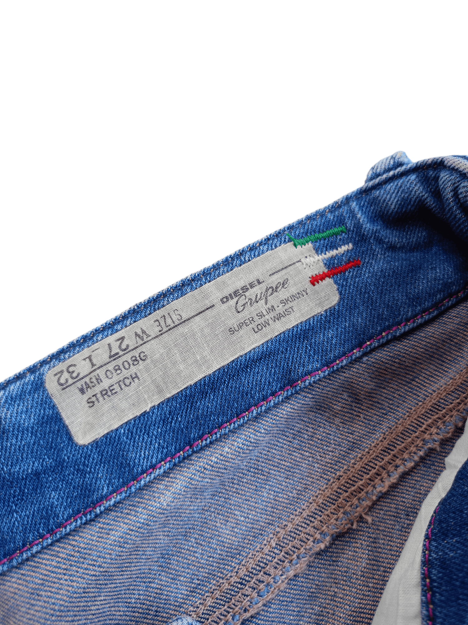 Diesel × Vintage DIESEL Grupee Cropped Super Slim Skinny Streetwear Denim Size 27" / US 4 / IT 40 - 19 Thumbnail