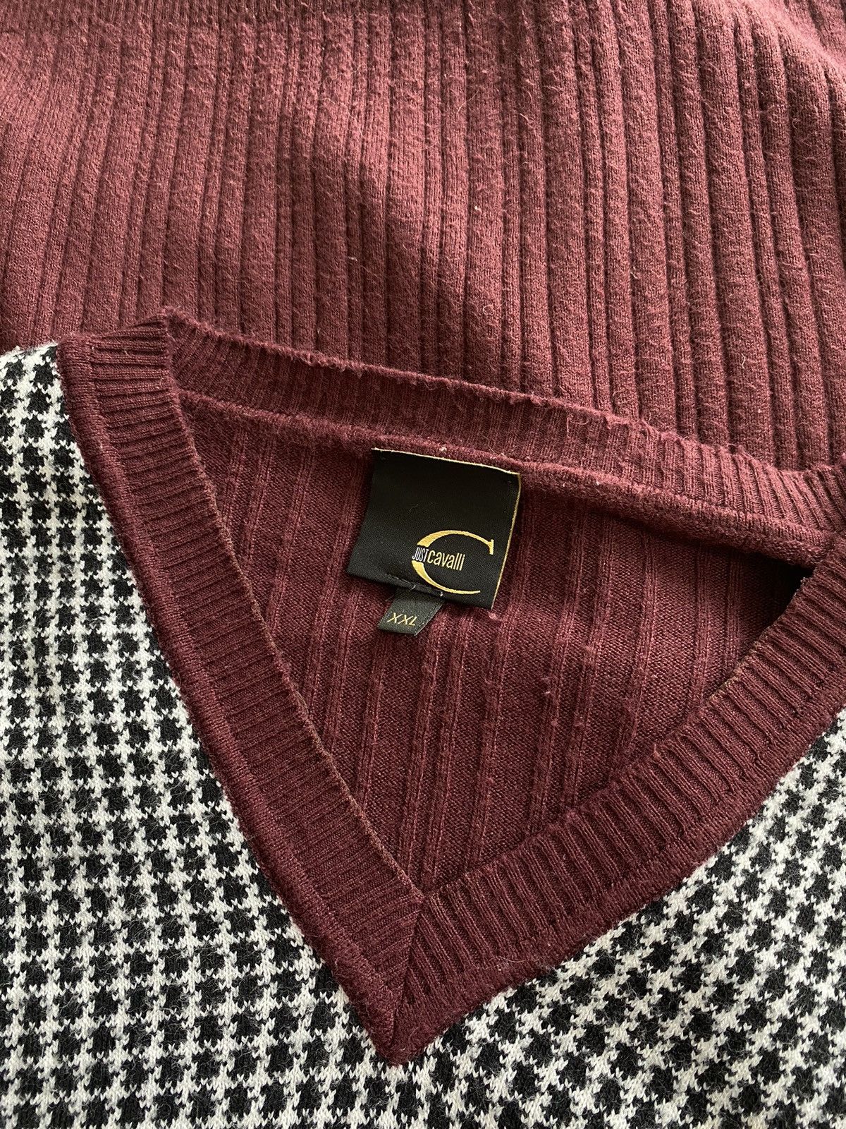 Just Cavalli Just Cavalli V-neck royal Cashmere college sweater Size US XXL / EU 58 / 5 - 4 Thumbnail