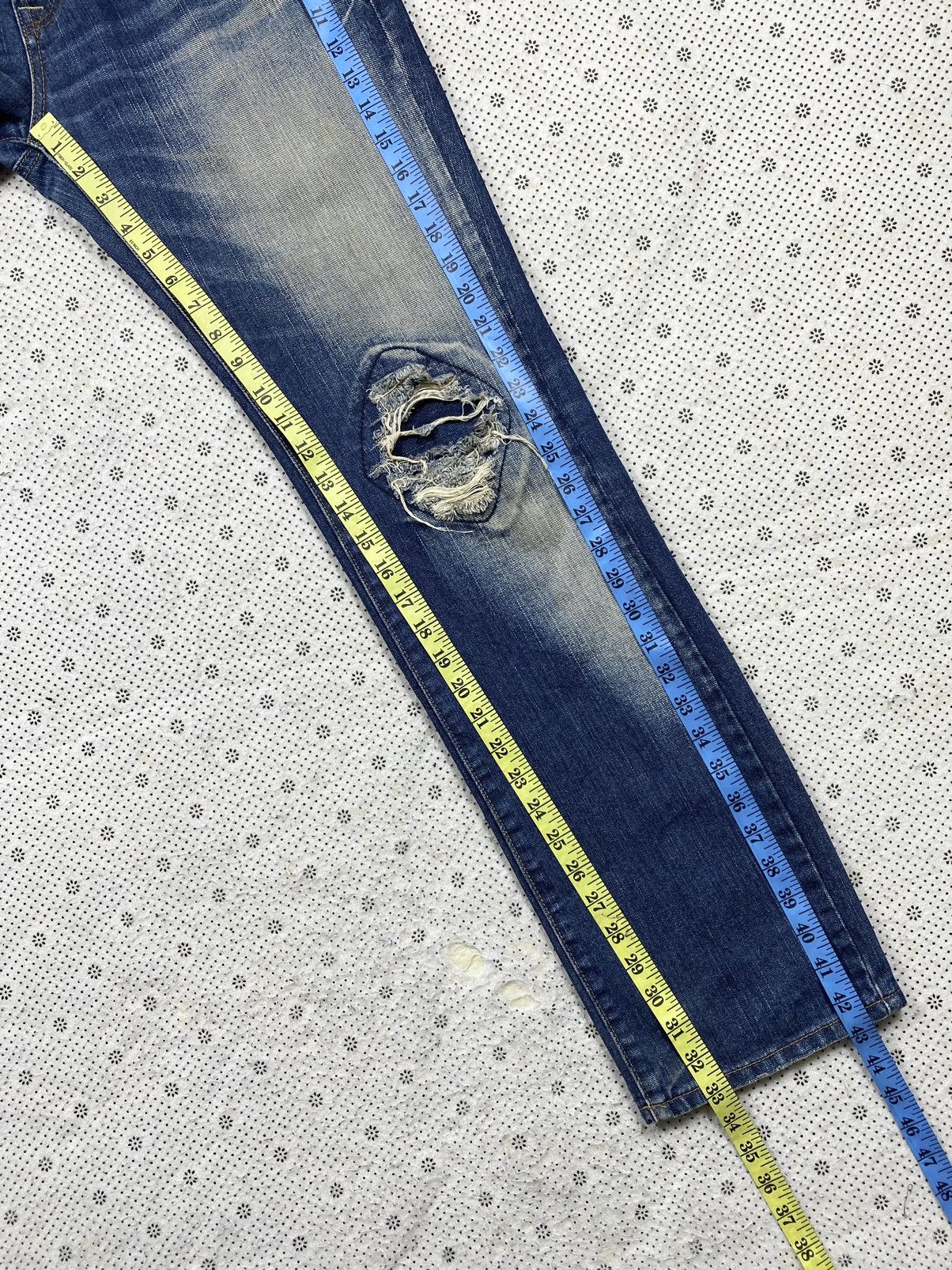Hysteric Glamour × PPFM Extremely Rare Distressed Denim By Green Banana Size US 33 - 4 Thumbnail