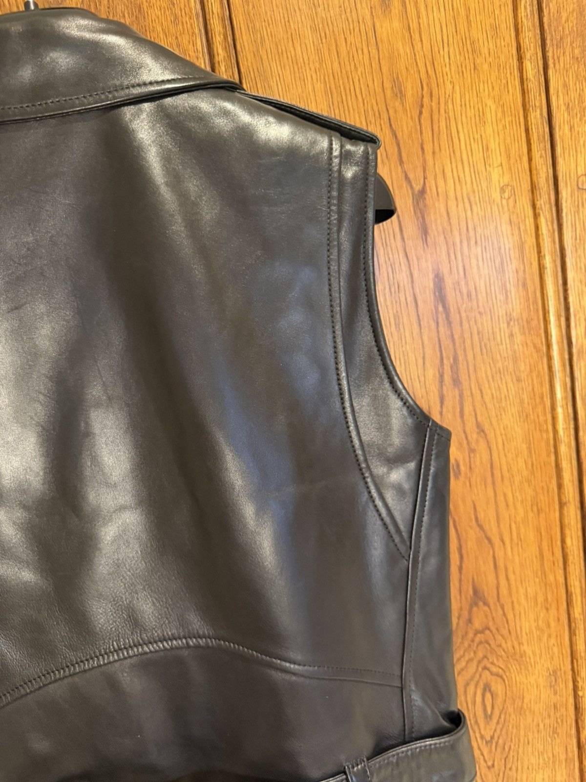 Saint Laurent Paris SS13 Saint Laurent sleeveless biker vest leather jacket L01 Size US S / EU 44-46 / 1 - 15 Thumbnail