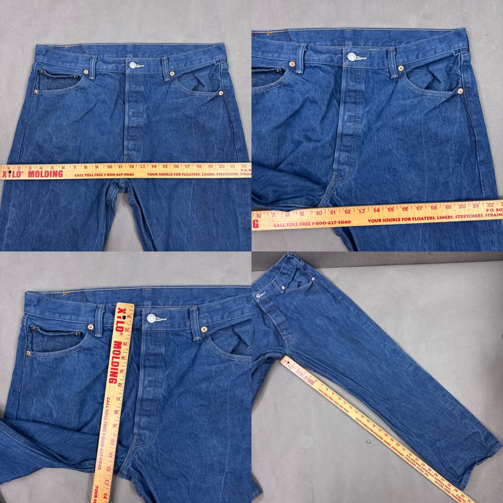 Levi's Levi's 501 Jeans Mens 36x30 Denim Button Fly Straight Blue Denim Pants 5-Pocket Classic Fit Vintage: No Mens Size US 38 / EU 54 - 9 Thumbnail