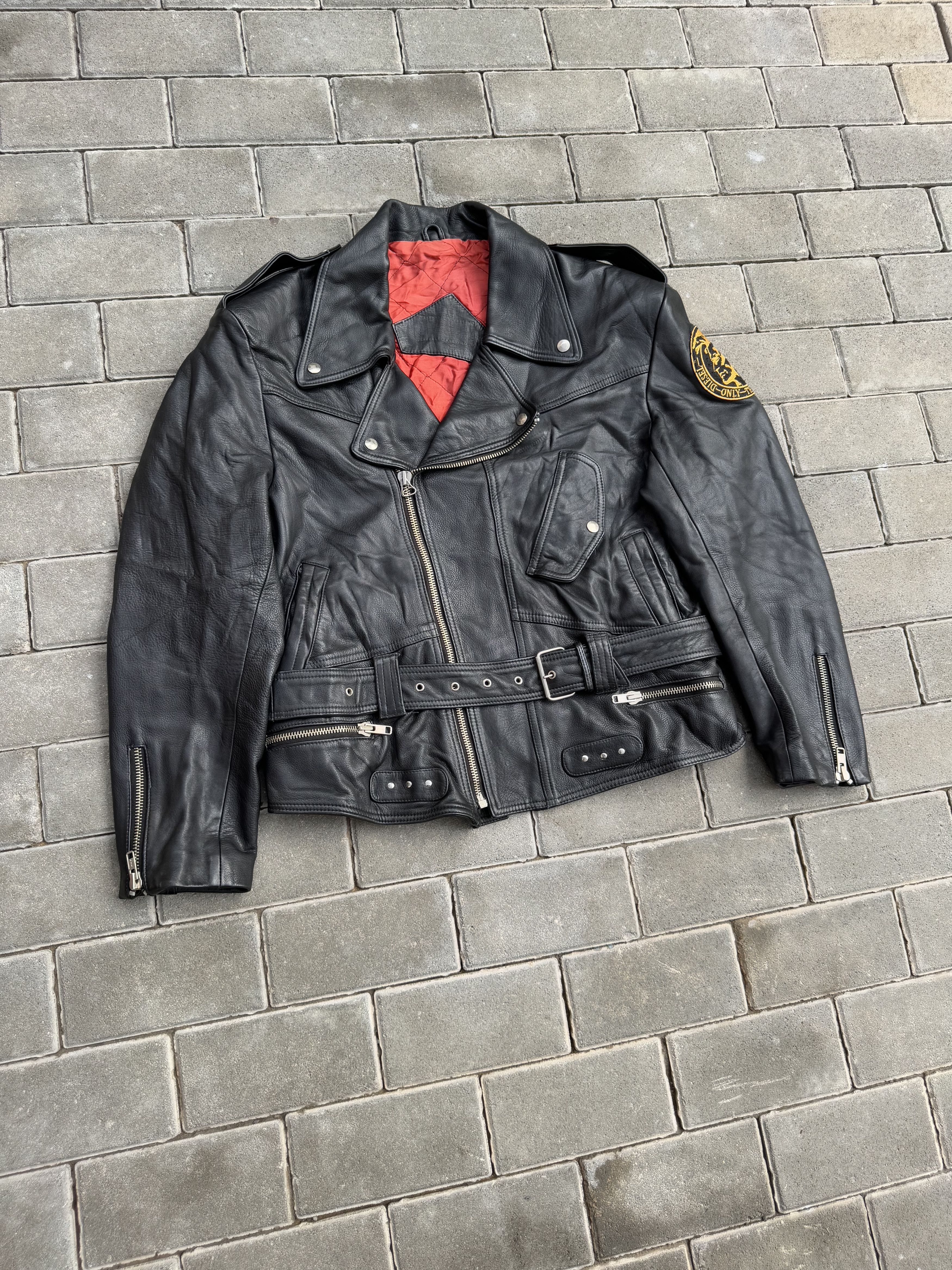 Diesel Diesel 90s Vintage Leather Jacket Y2K Size US XL / EU 56 / 4 - 2 Thumbnail