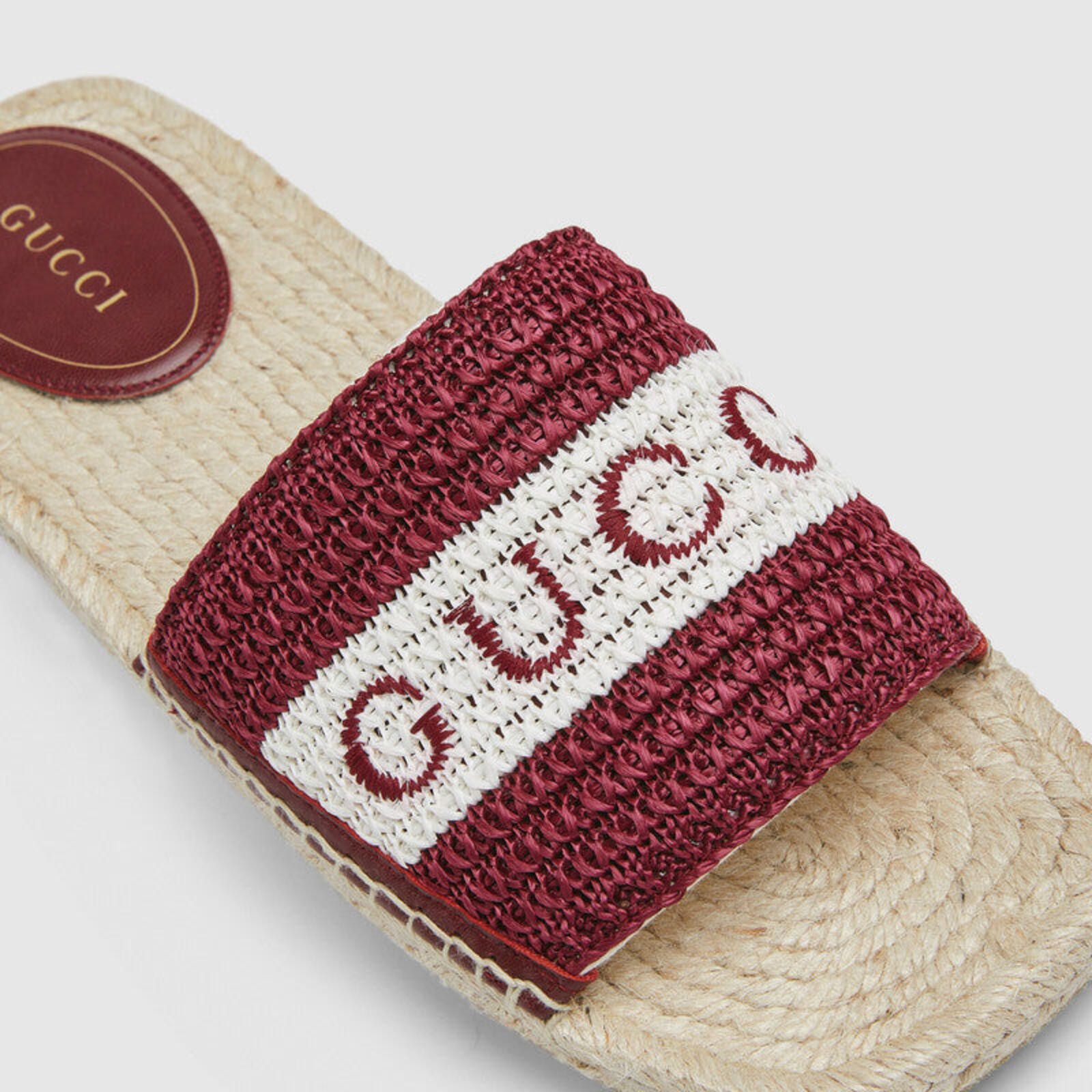 Gucci Gucci Web Logo Slide Sandals Size ONE SIZE - 3 Thumbnail