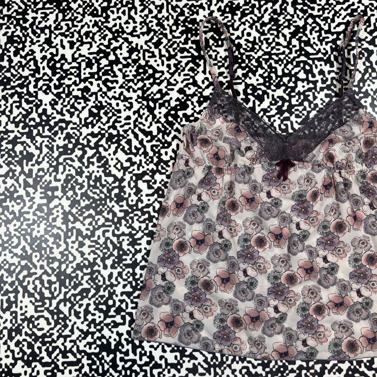 Vintage Vintage Y2K Retro Floral Sexy Style Tank Top Sleeveless 90s Size M / US 6-8 / IT 42-44 - 4 Thumbnail