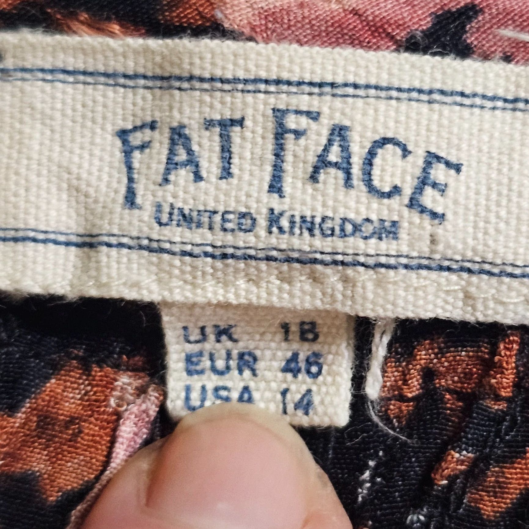 FatFace Fat Face Top Blouse Shirt Womens 14 Black Brown Floral Short Sleeve Classic Casual Size XL / US 12-14 / IT 48-50 - 4 Thumbnail