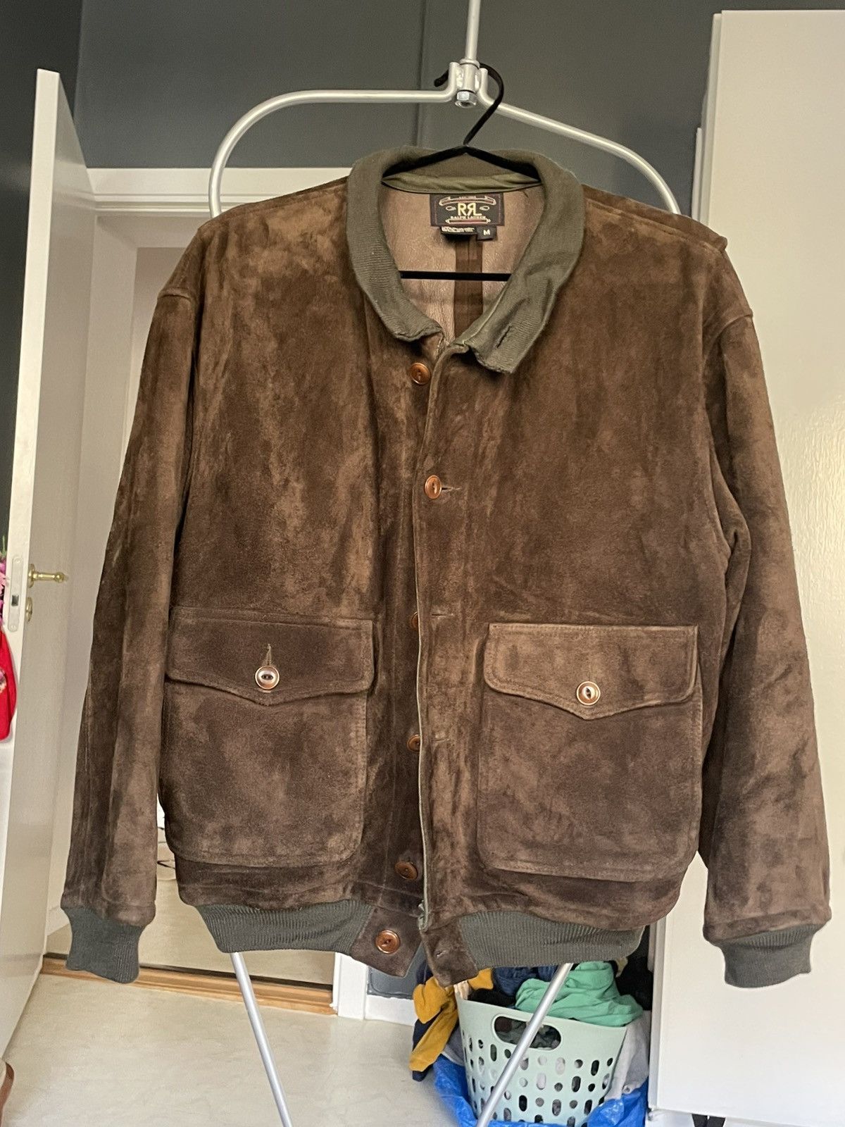 RRL Ralph Lauren RRL suede bomber 3 star tag Size US M / EU 48-50 / 2 - 1 Thumbnail