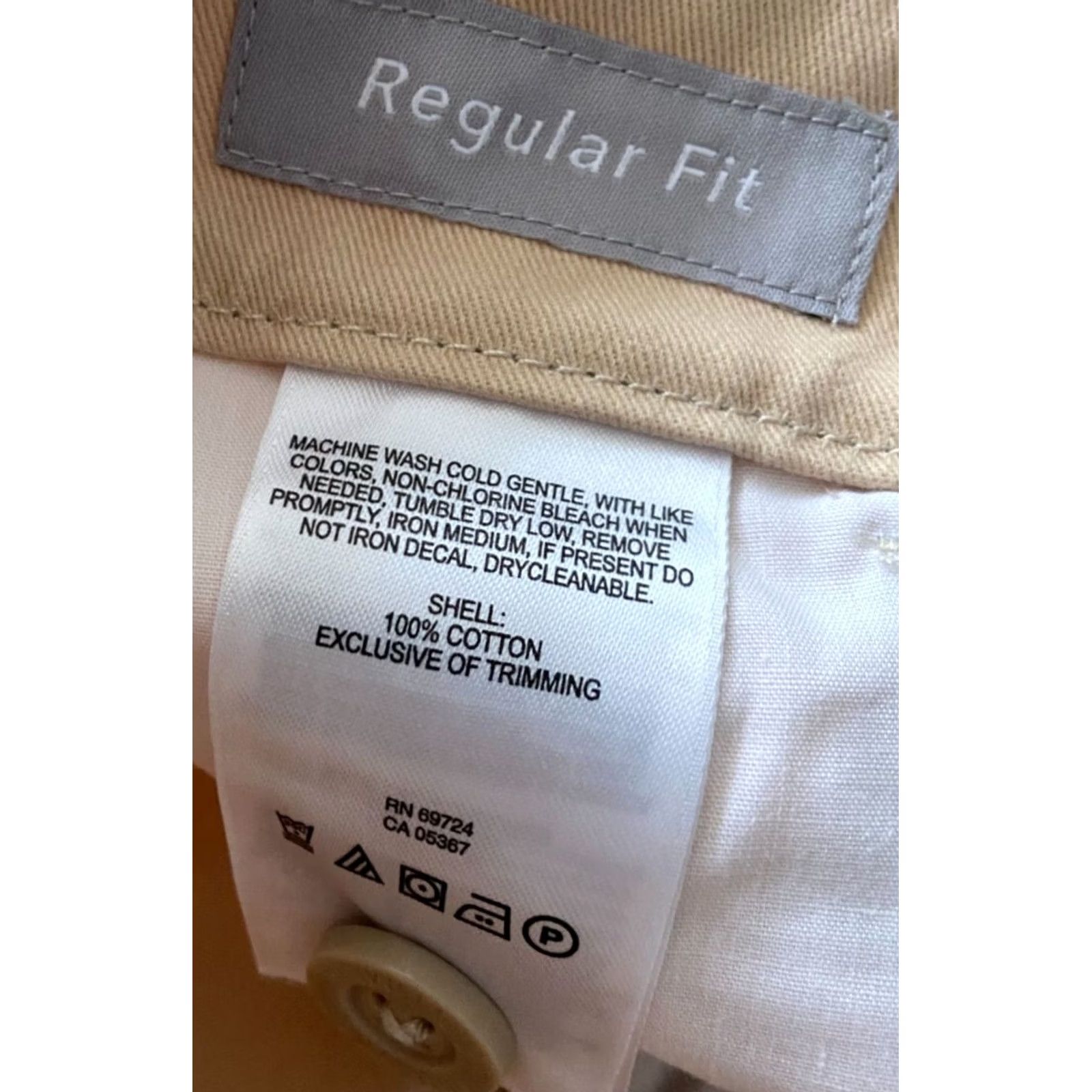 Vintage Columbia Mens Jeans Solid Beige Regular Fit Straight Jeans Mid Rise 34x31 Mens 34 Beige 5-Pocket USA Theme Size US 34 / EU 50 - 2 Thumbnail