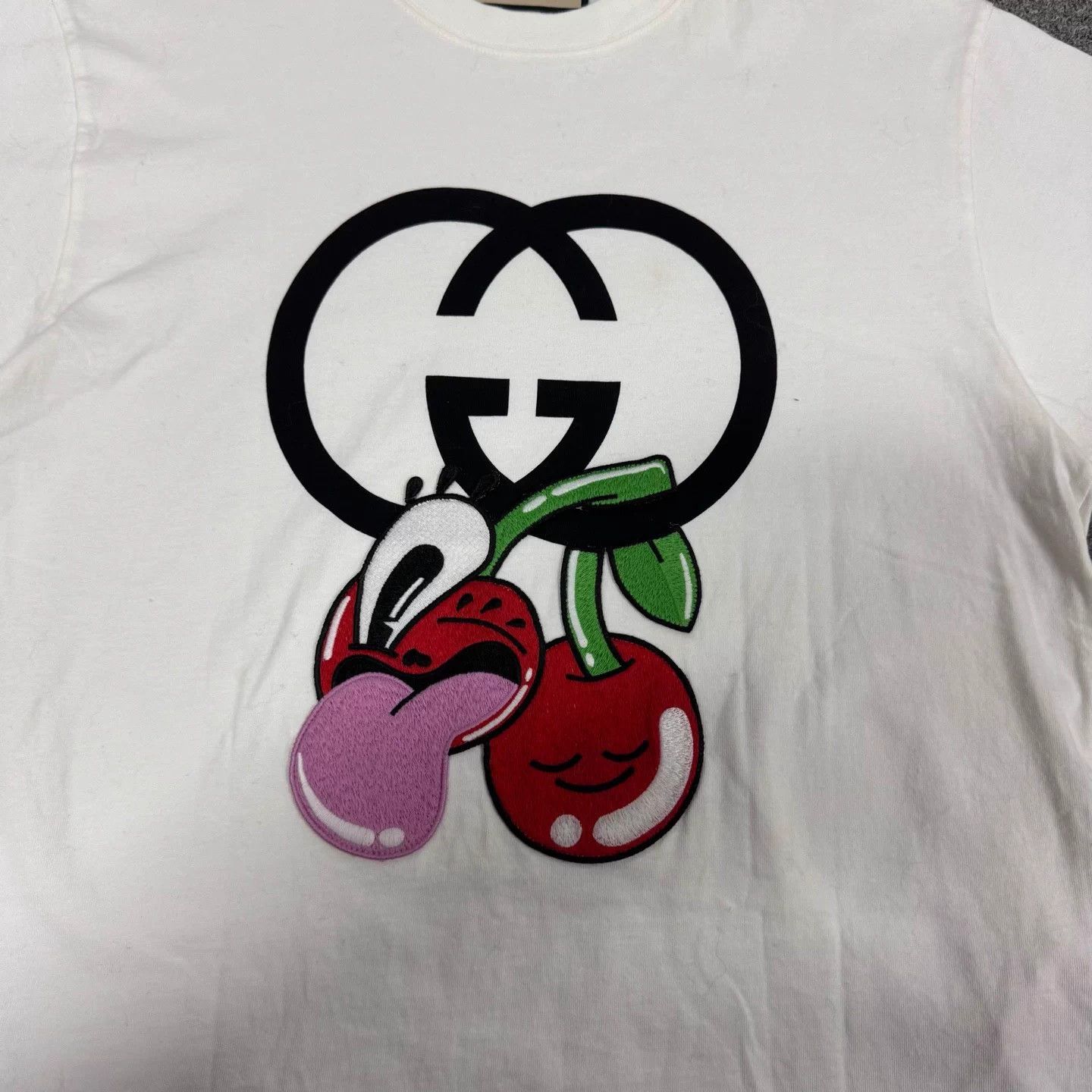 Gucci Gucci Cherry Double G SS T-Shirt XS 99 New Size US XS / EU 42 / 0 - 4 Thumbnail