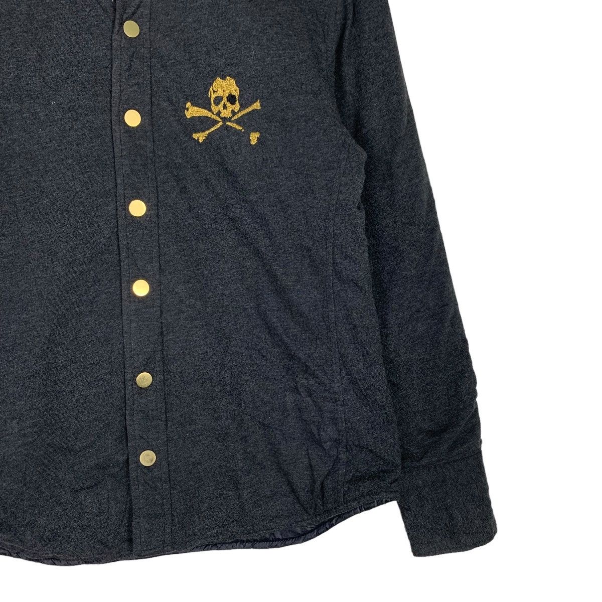 I Love Hand Jam Skulls Big Logo Button Jacket #1022-C46