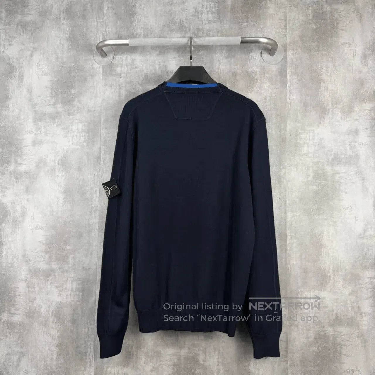Stone Island Stone Island Navy Wool Knit Sweater. Size US L / EU 52-54 / 3 - 3 Thumbnail