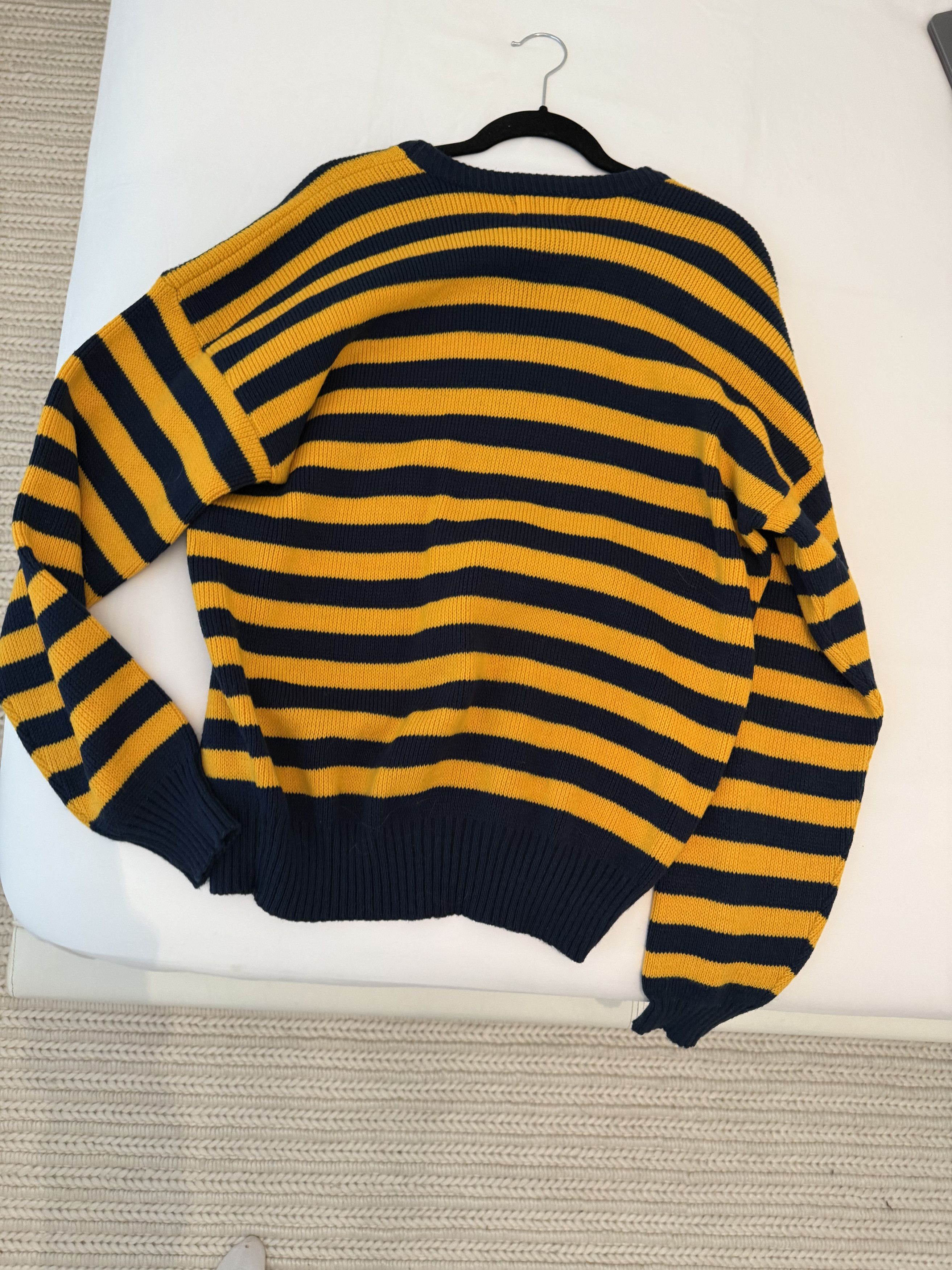 Vintage Michigan Striped Sweater Size L / US 10 / IT 46 - 2 Thumbnail