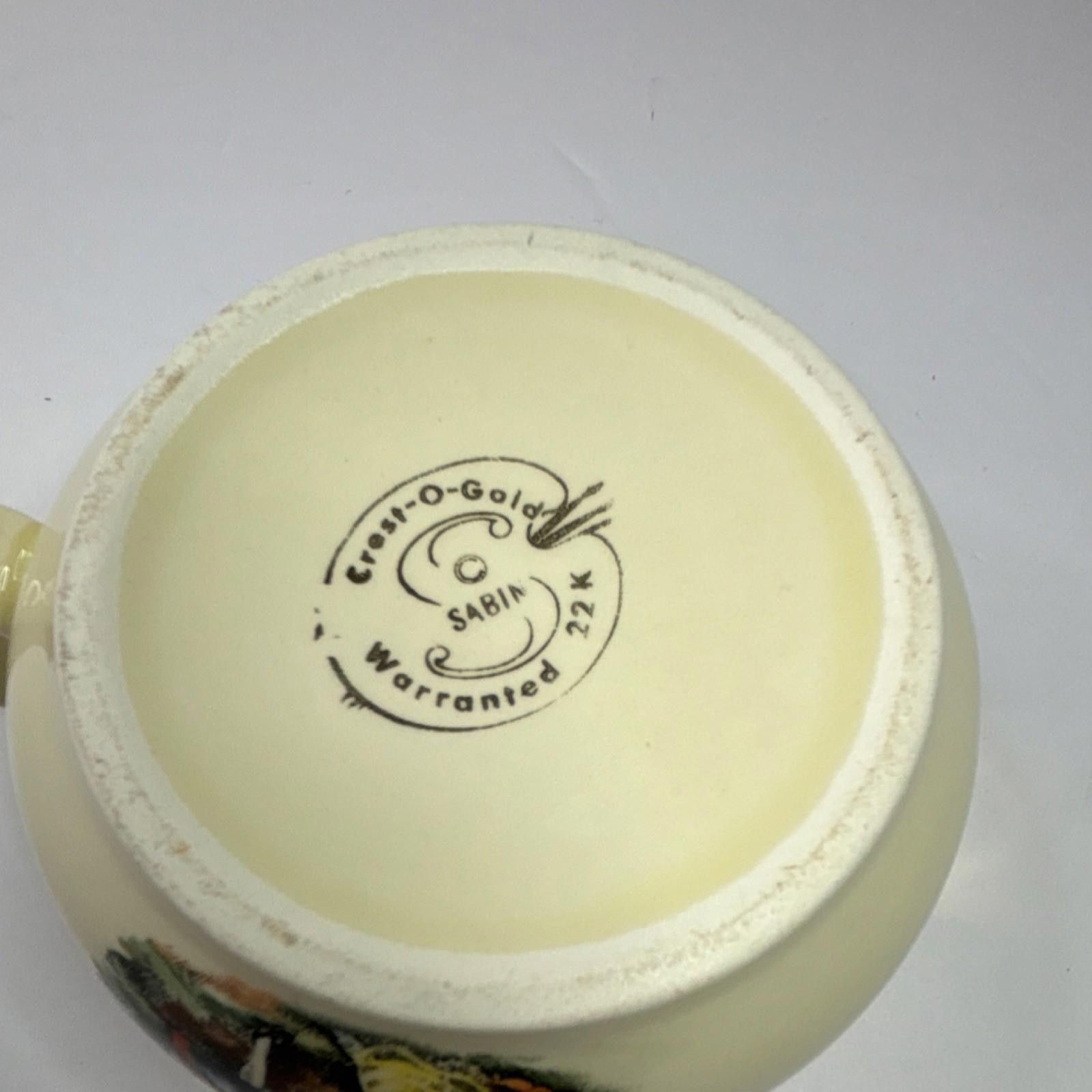 Saint Laurent Paris Sabin Crest-O-Gold 22K Ivory Porcelain Creamer Glossy Finish Size ONE SIZE - 3 Thumbnail