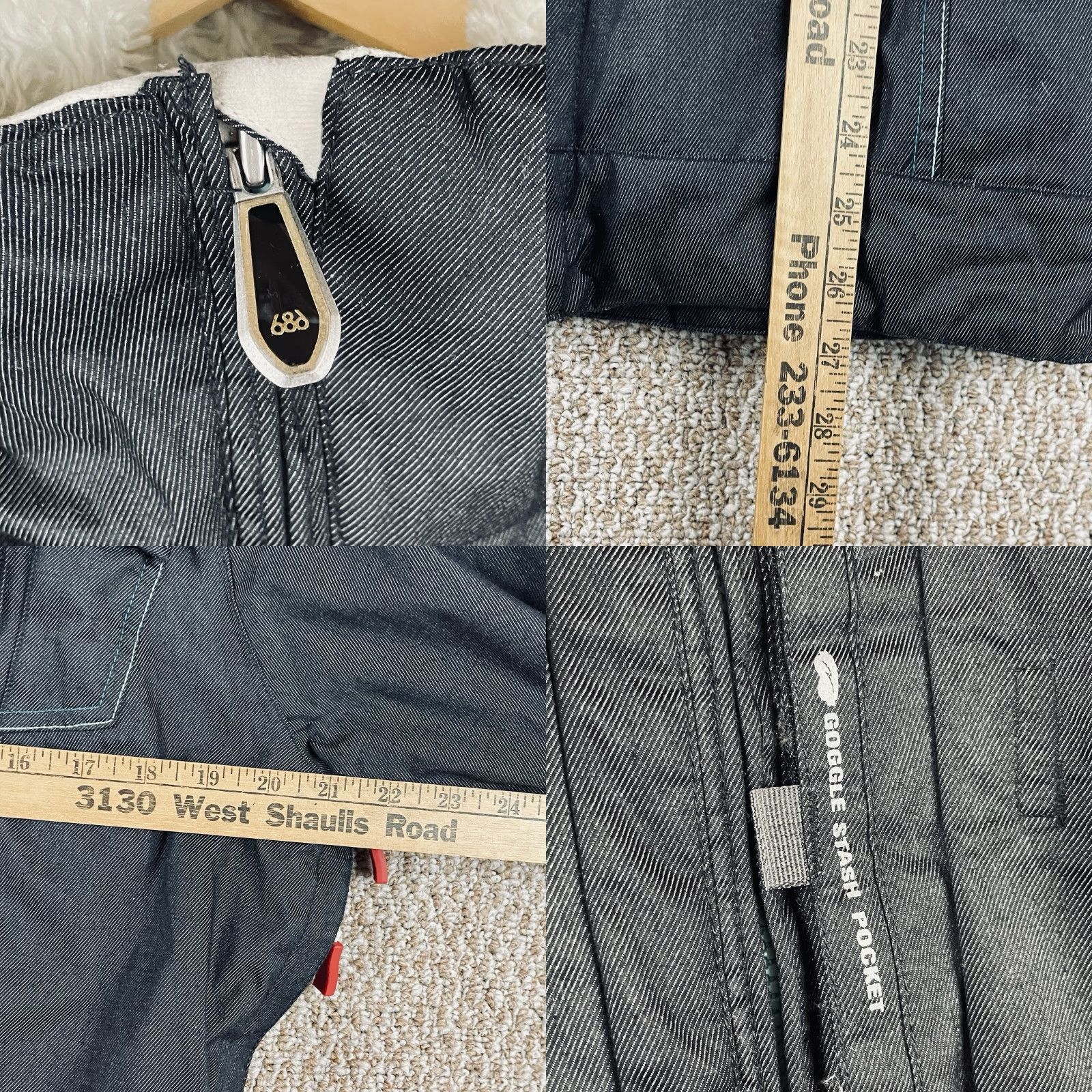 686 VINTAGE 686 x Levi’s Jacket Women’s M Denim Blue Ski Snow Jacket Regular Lined Pockets Logo Akira West R1 Size M / US 6-8 / IT 42-44 - 8 Thumbnail