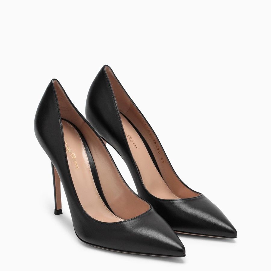 Gianvito Rossi o1d2blof0824 Leather Pumps in Black Size US 11 / IT 41 - 2 Thumbnail