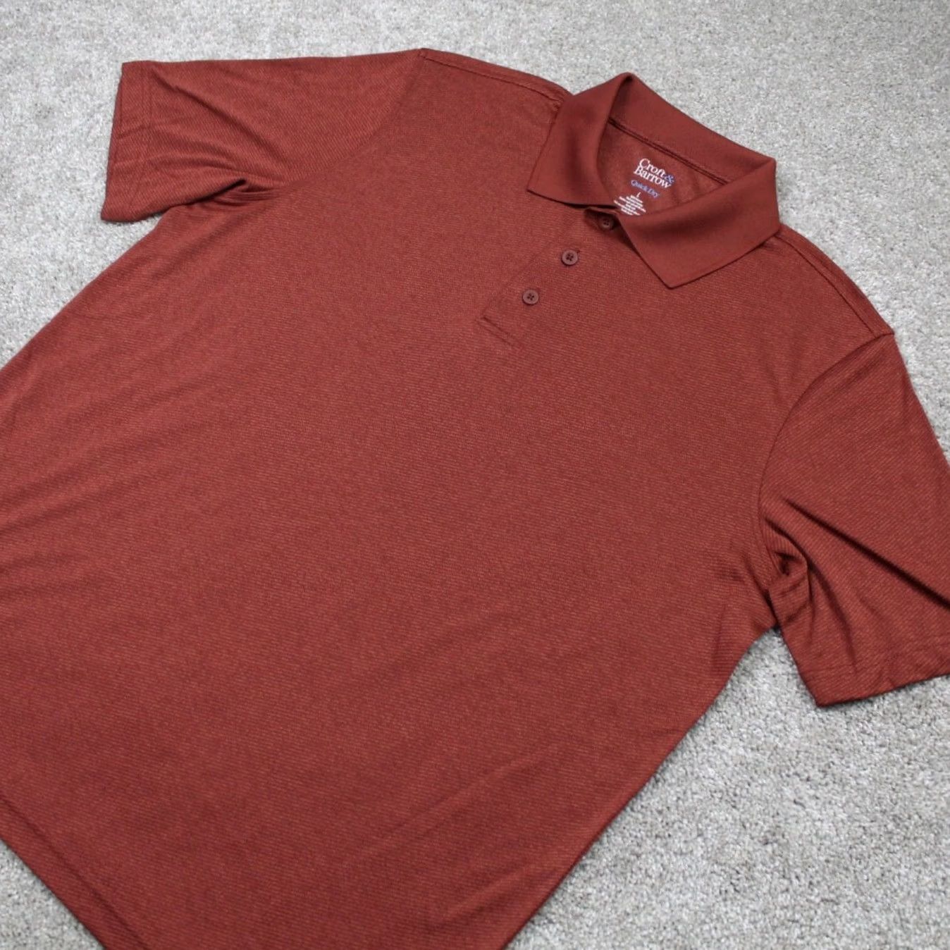 Croft & Barrow Croft & Barrow Polo Shirt Mens Large Red Quick Dry 100% Polyester S/S Pullover Polo Shirt Mens Large Red Quick Dry Polo Size US L / EU 52-54 / 3 - 3 Thumbnail
