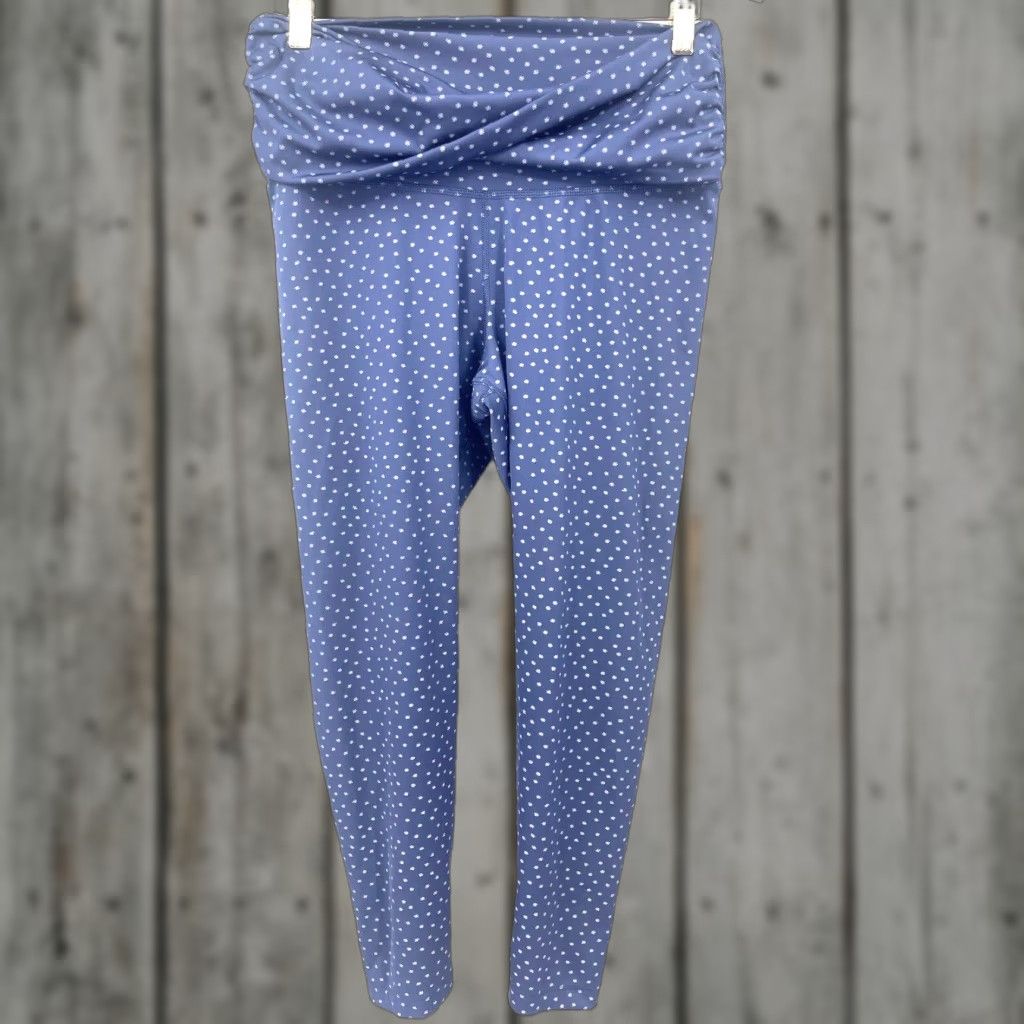 Nike Nike Yoga Pants Womens Large Blue Polka Dot Stretch Athleisure Yoga Dots Twist 7/8 Pants Mens, Womens, Girls, Boys (adjusted) Size 36" / US 14 / IT 50 - 1 Thumbnail