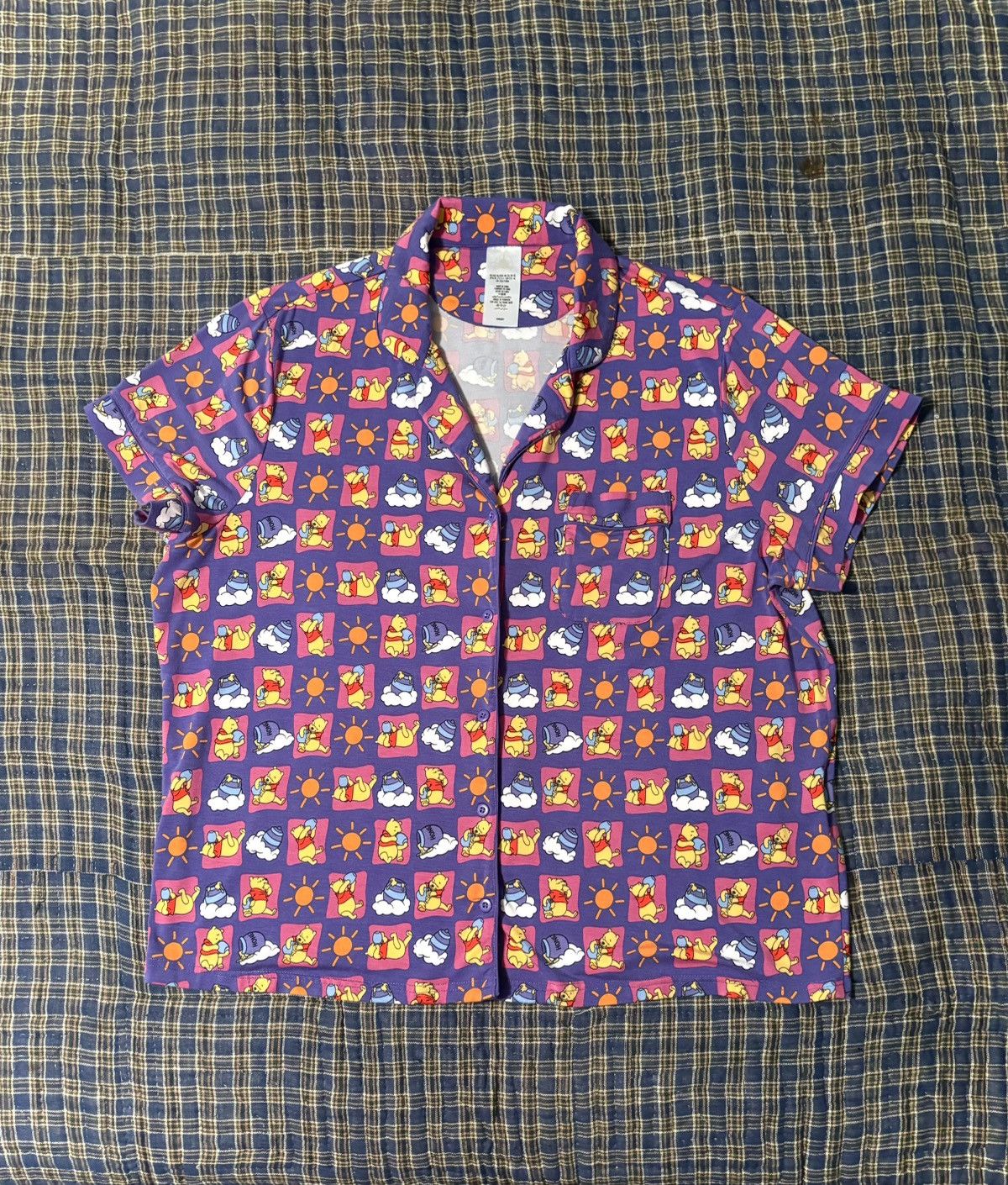 Disney Winnie the Pooh Disney Button-Up Loungewear Sleep Shirt Top Size XL / US 12-14 / IT 48-50 - 1 Thumbnail