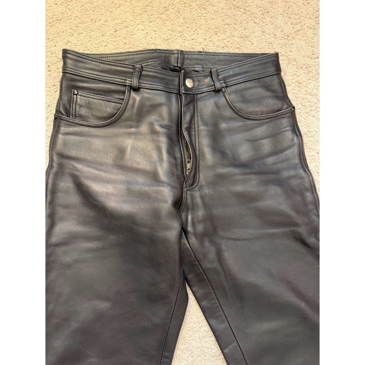 Vintage VINTAGE HIGHWAY 1 BIKER HEAVYWEIGHT LEATHER PANTS Size US 32 / EU 48 - 10 Thumbnail