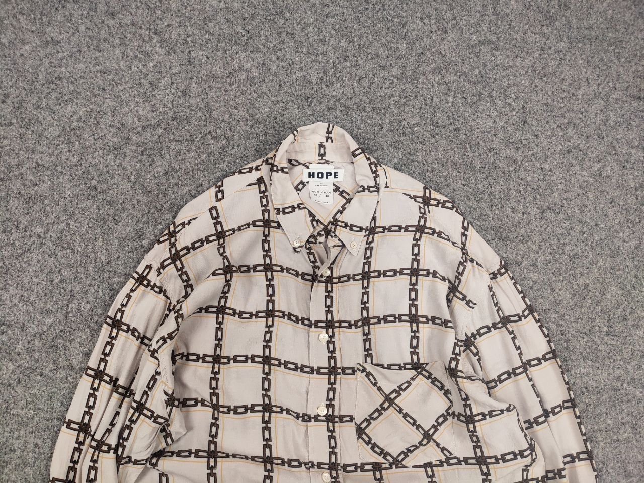 Hope Hope design Unisex Mash Button Shirt Oversized Logo chain Size US M / EU 48-50 / 2 - 4 Thumbnail