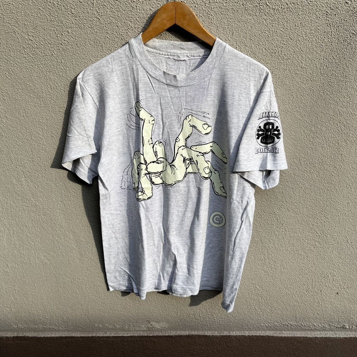 Freshjive Vintage rare 90s MILLION DOLLAR clothing tee streetwear rave Size US M / EU 48-50 / 2 - 1 Thumbnail