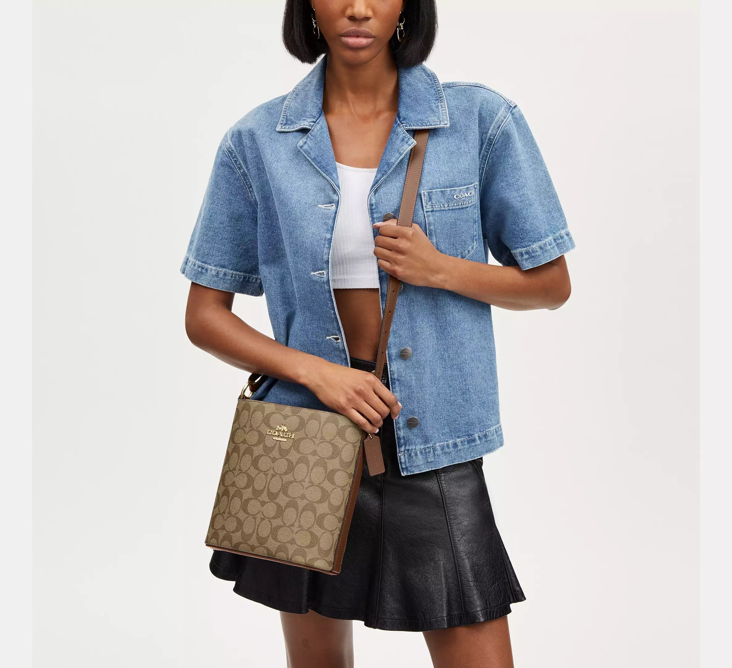 Coach Sophie Bucket Bag In Signature Canvas CR154 Size ONE SIZE - 10 Thumbnail