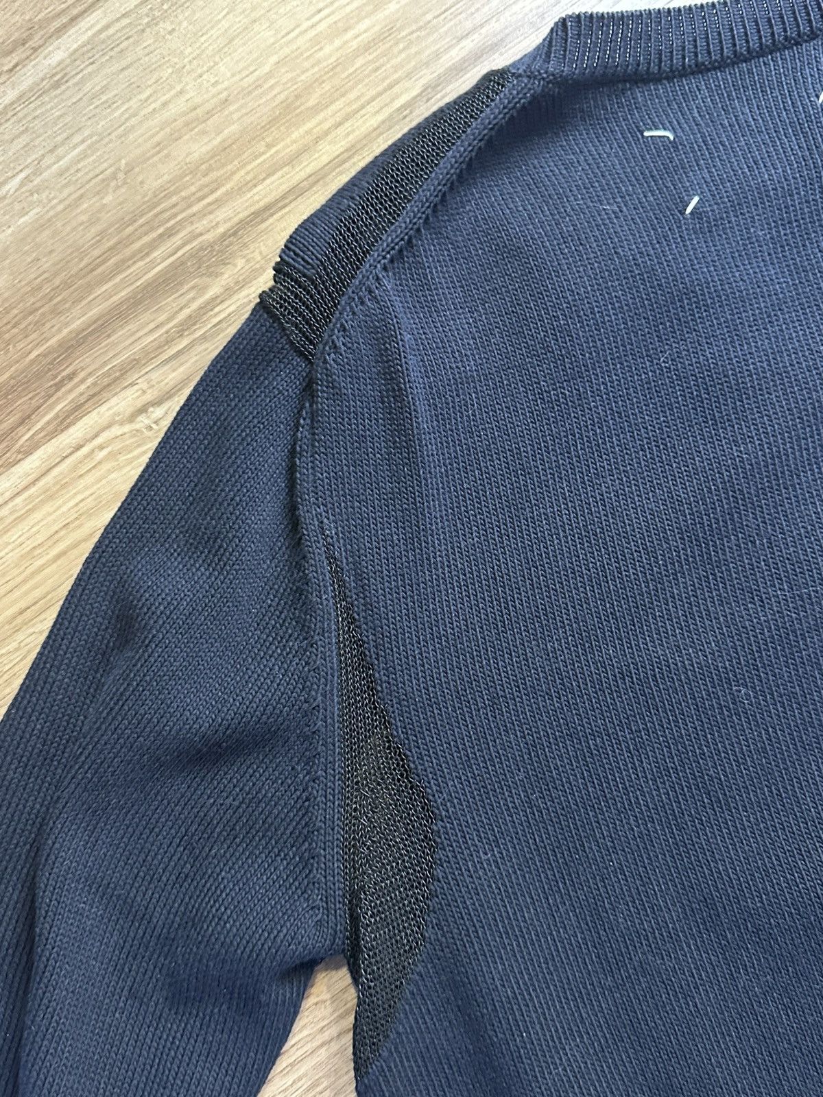 Maison Margiela Maison Margiela SS16 Chunky Knit Sweater — Navy Size US L / EU 52-54 / 3 - 6 Thumbnail