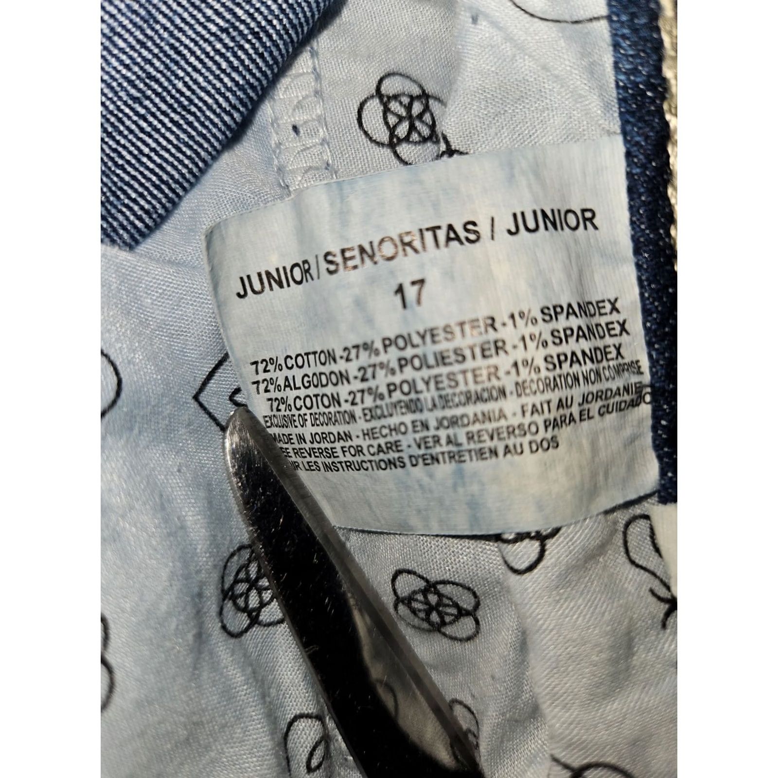 Vintage VINTAGE LEI Sophia Hipster Flare Jeans Women's 17 Short Blue Denim Embroidered Casual Size 38" / US 16 / IT 52 - 3 Thumbnail