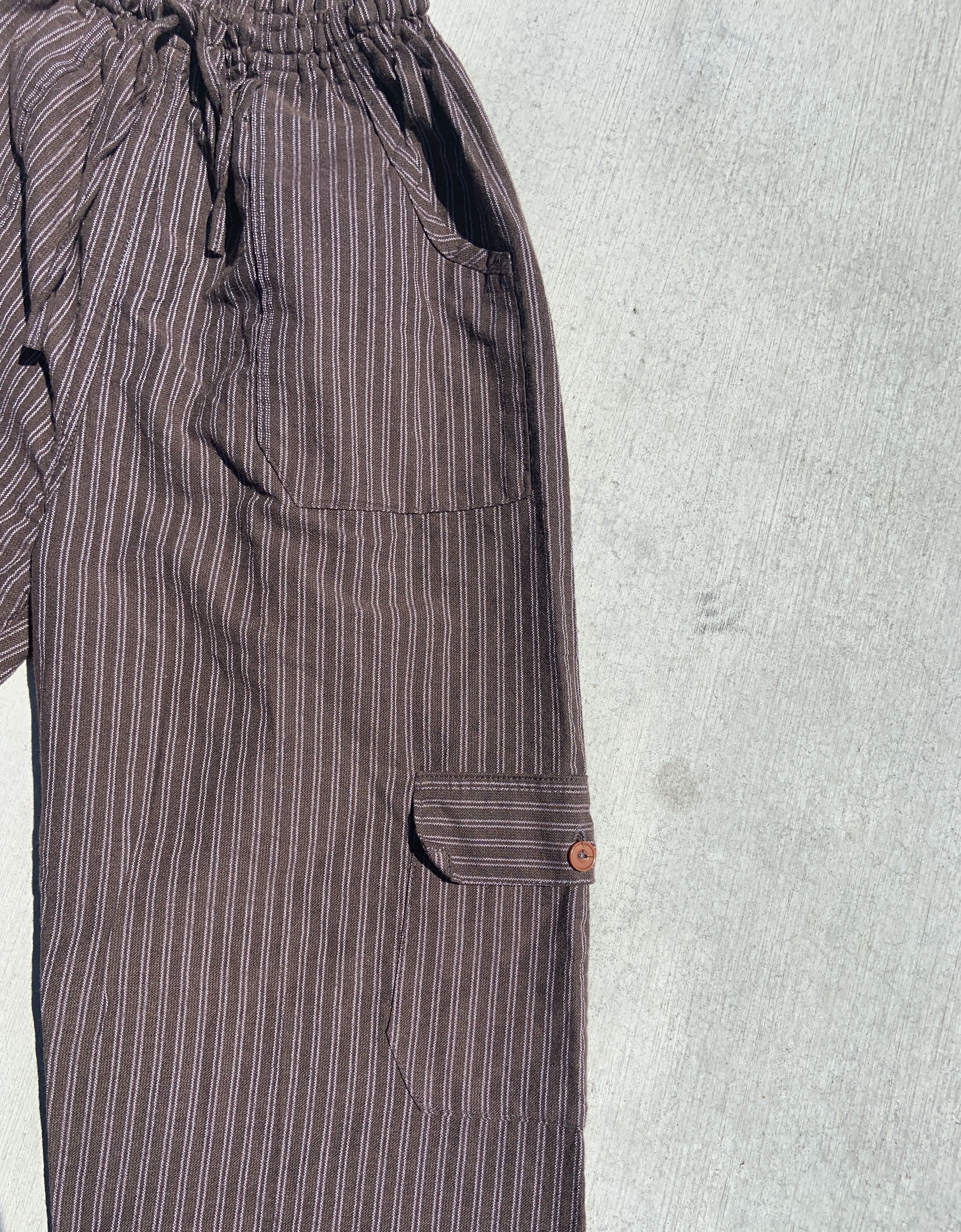 Other Lightweight High Waisted Striped Flow Pants DEEP POCKETS Size 32" / US 10 / IT 46 - 5 Thumbnail