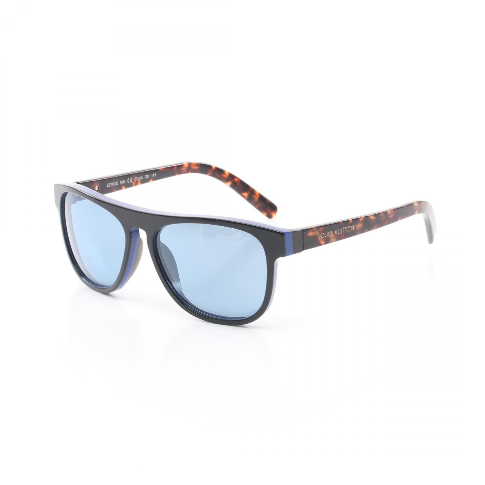 Louis Vuitton Oliver Sunglasses Black Blue Brown