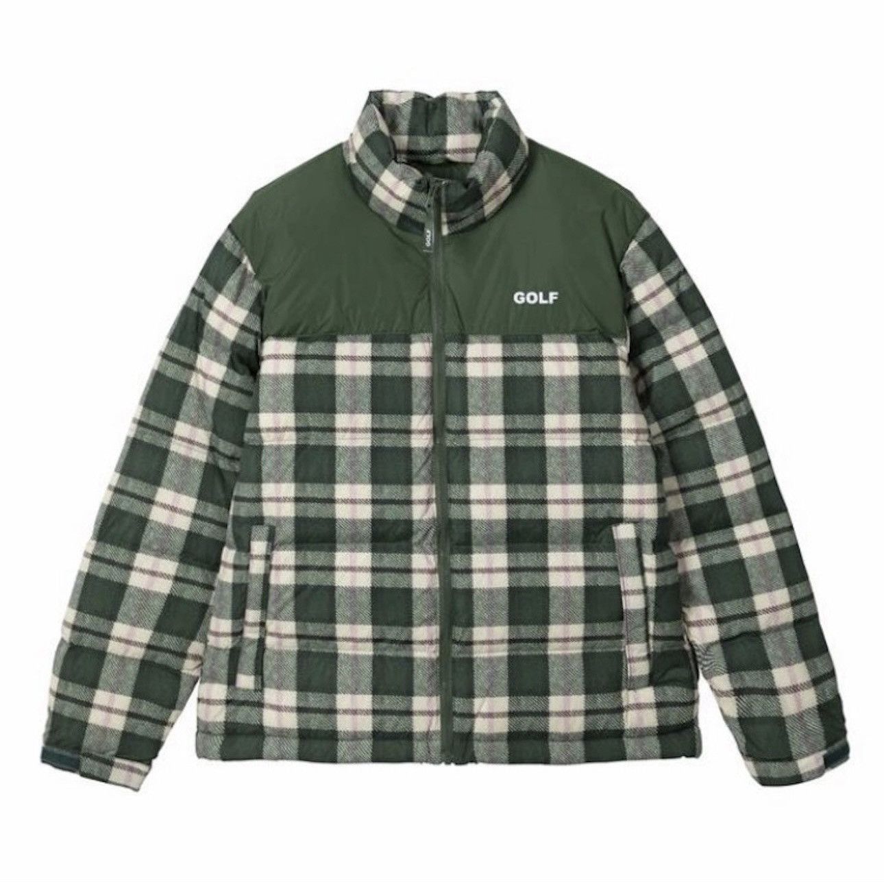 image of Golf Le Fleur x Golf Wang Puffer Jacket in Green, Men's (Size XS)